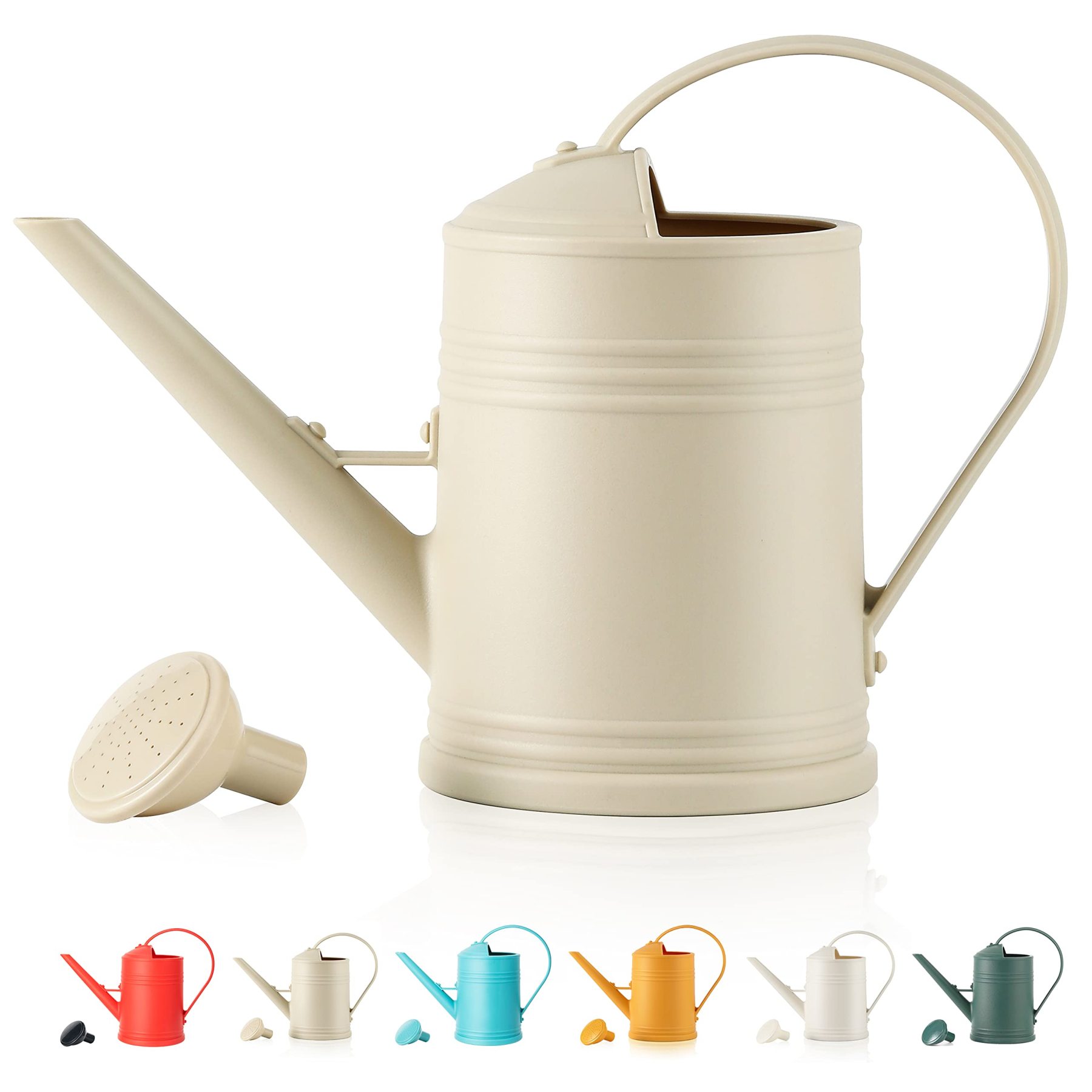 Plastic Watering Can with Sprinkler Head, 68oz Half Gallon Water Can for Indoor House Plants & Flowers
