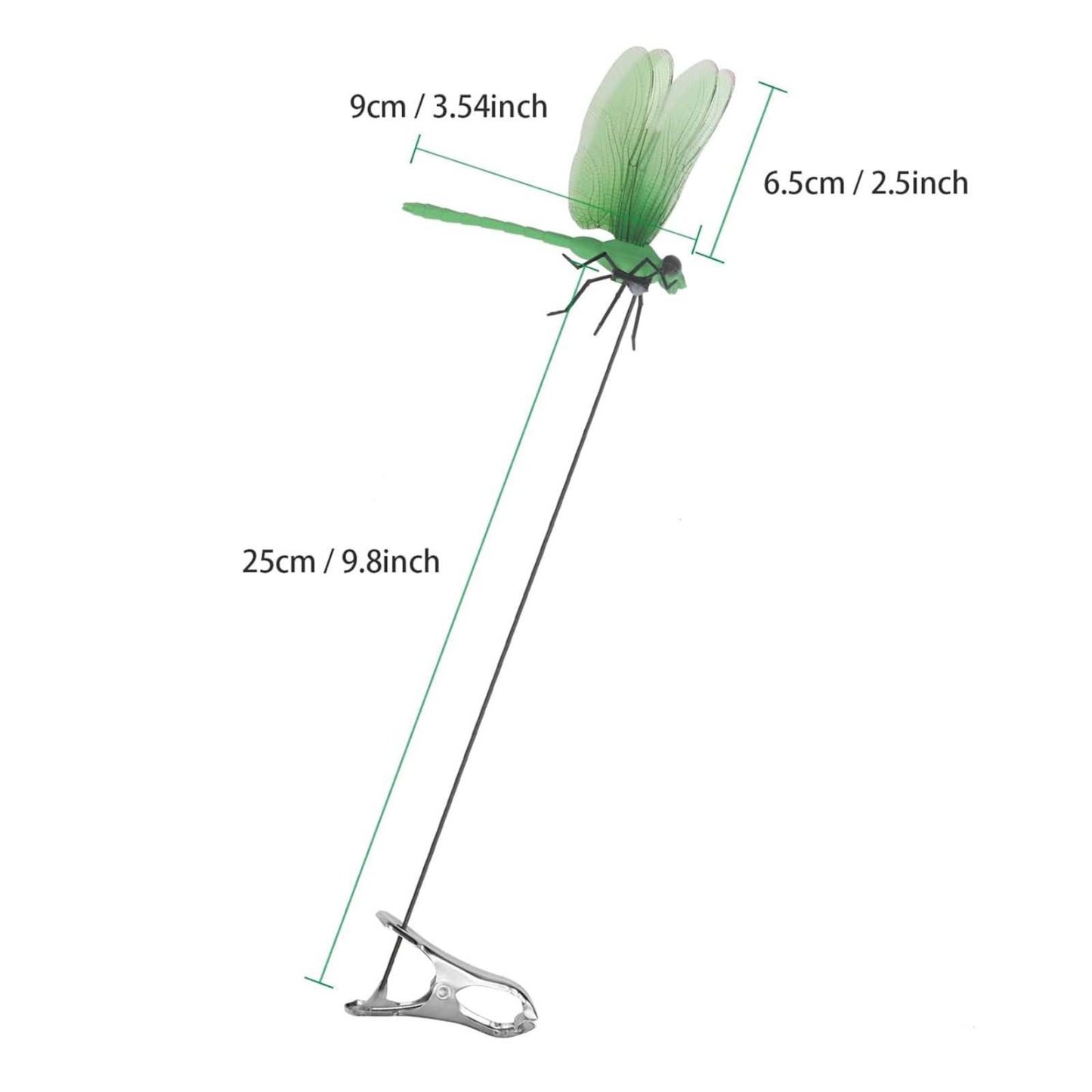 12 Pcs 3D Dragonfly Decorative Clips, Outdoor Horticultural Decor, Pole & Hat Clips for Garden