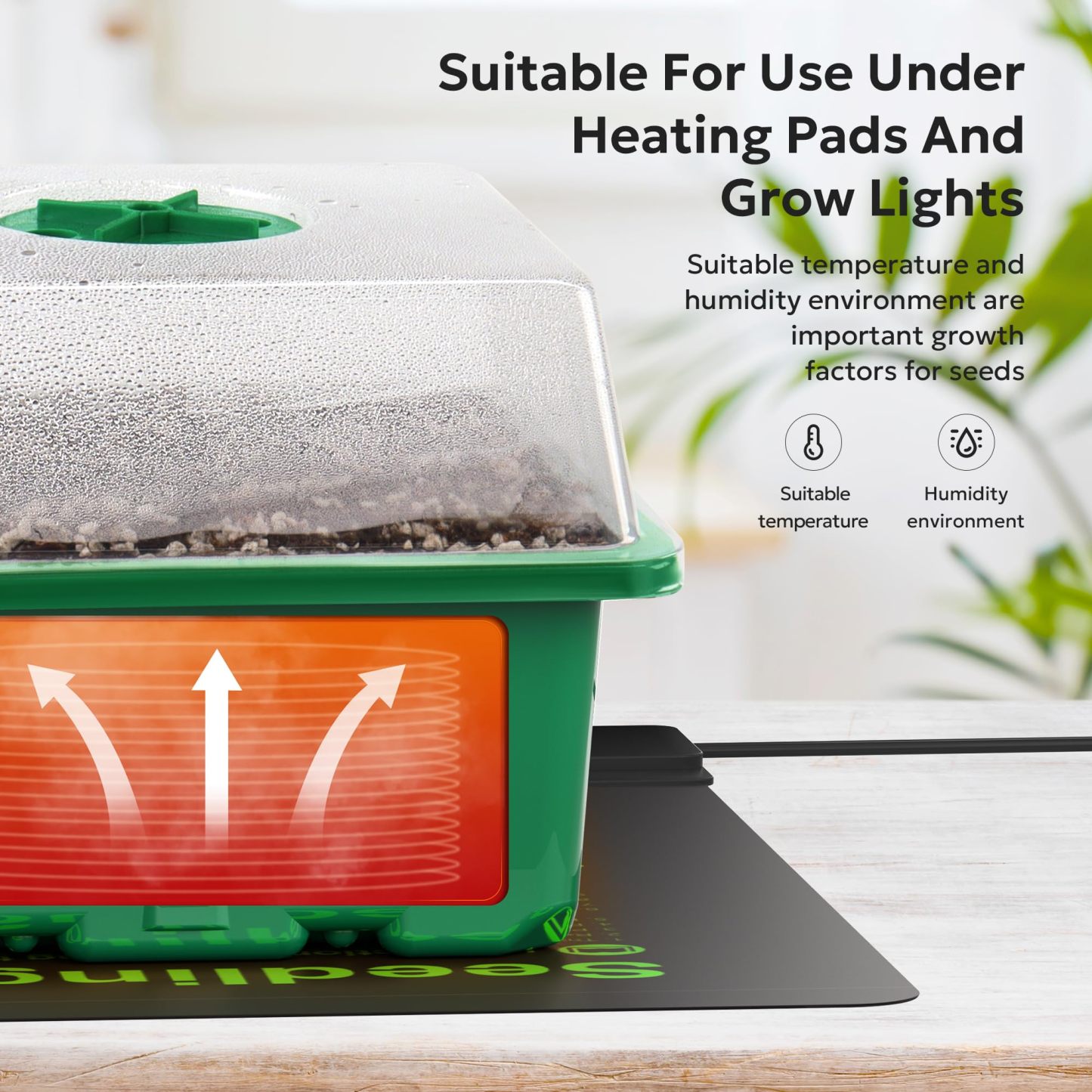 10 Packs Seed Starter Tray Kit with Humidity Dome, 120 Cells Total Seed Starting Trays, Mini Greenhouse Germination Kit with Base for Plant Seed Starting
