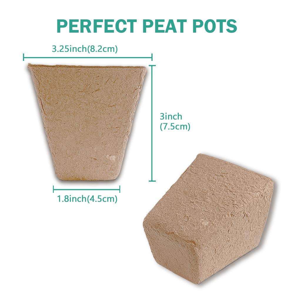 3.25" Biodegradable Peat Seed Starter Pots