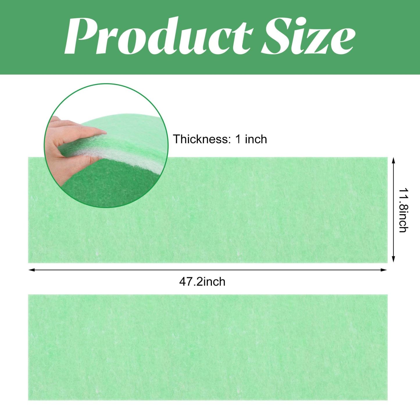 2 Pack Flower Pot Filler Insert, 47.2 x 11.8 Inch Soil Saver for Tall Planters, Lightweight Drainage Plant Riser, Cuttable Design Prevent Root Rot Reduce Planter Weight