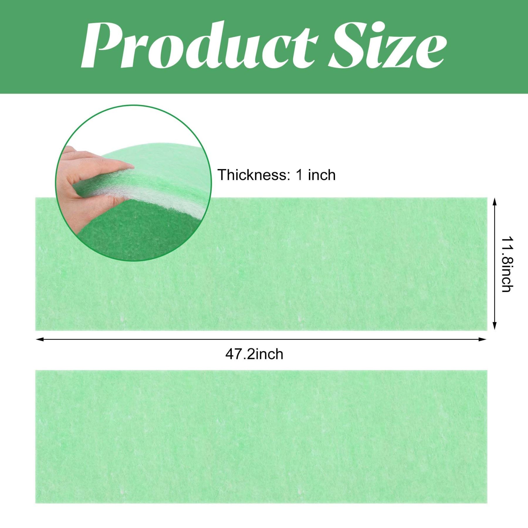 2 Pack Flower Pot Filler Insert, 47.2 x 11.8 Inch Soil Saver for Tall Planters, Lightweight Drainage Plant Riser, Cuttable Design Prevent Root Rot Reduce Planter Weight