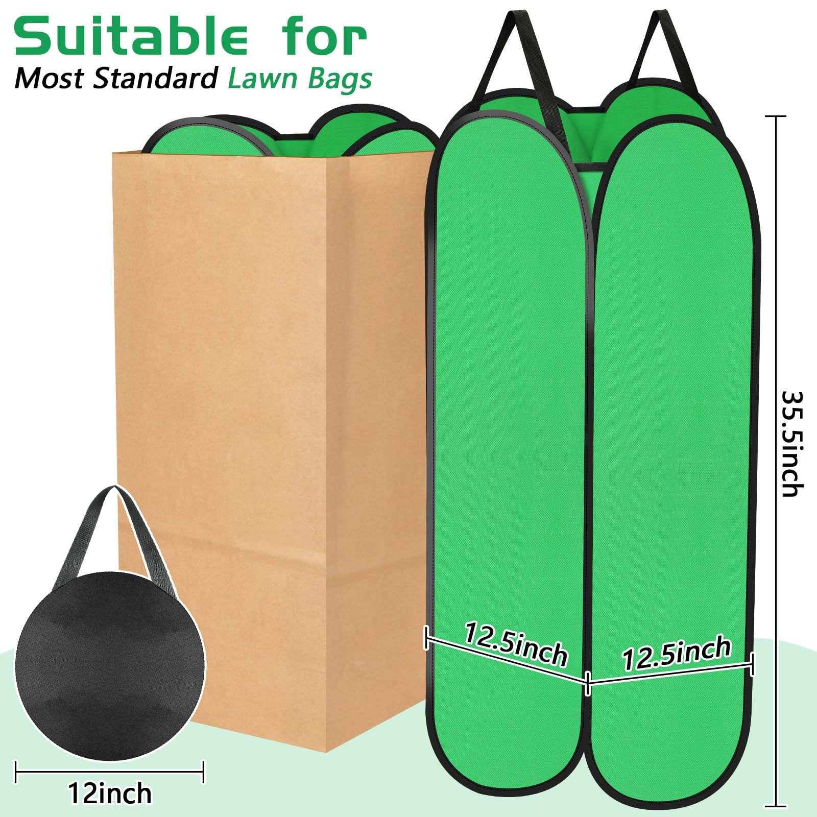 2 Pack Pop-Up Leaf Bag Holder | Reusable Funnel Chute for Easy Yard Waste & Leaf Collection