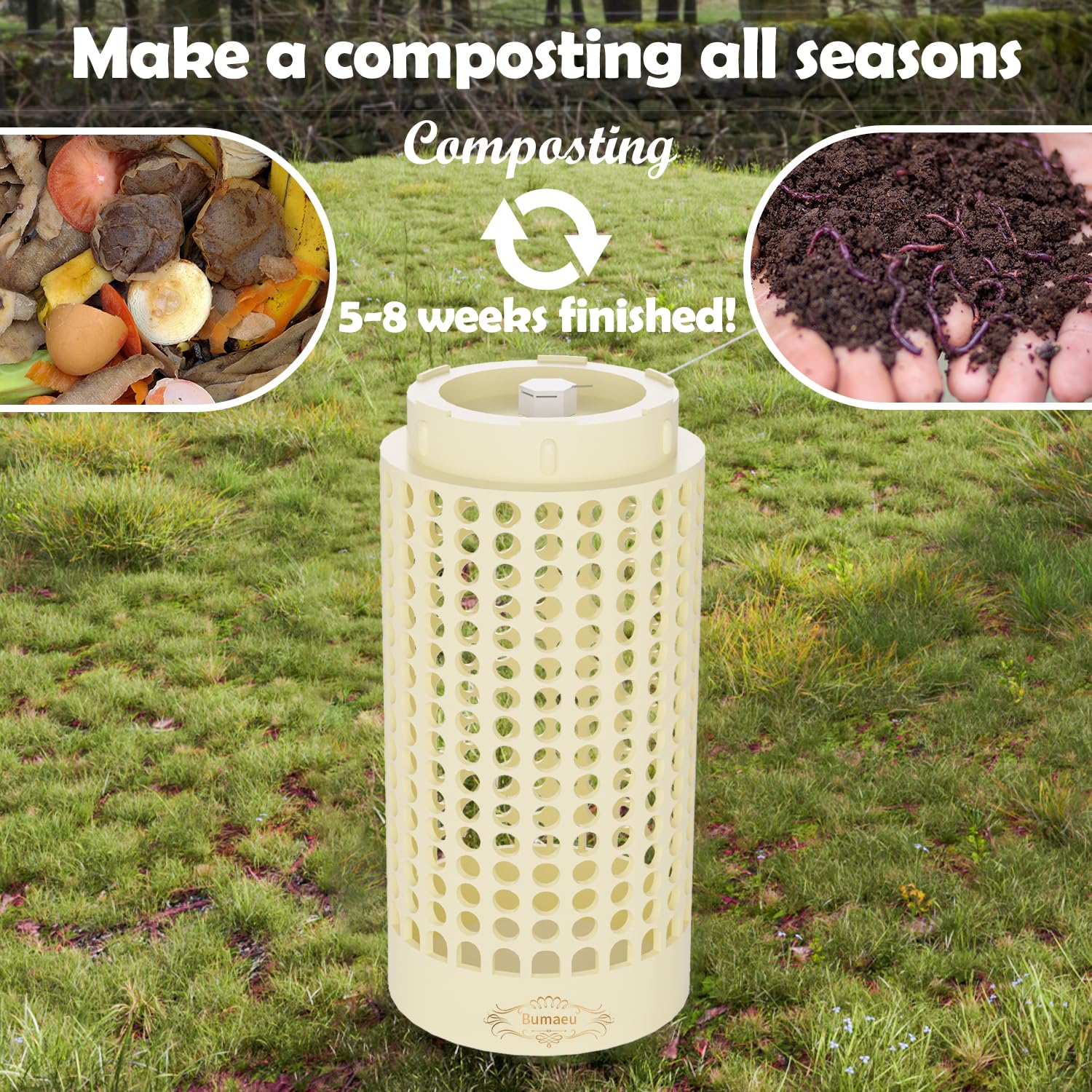 Underground Worm Farm | Mini Outdoor Vermicomposting Bin for Kitchen Food Waste Recycling