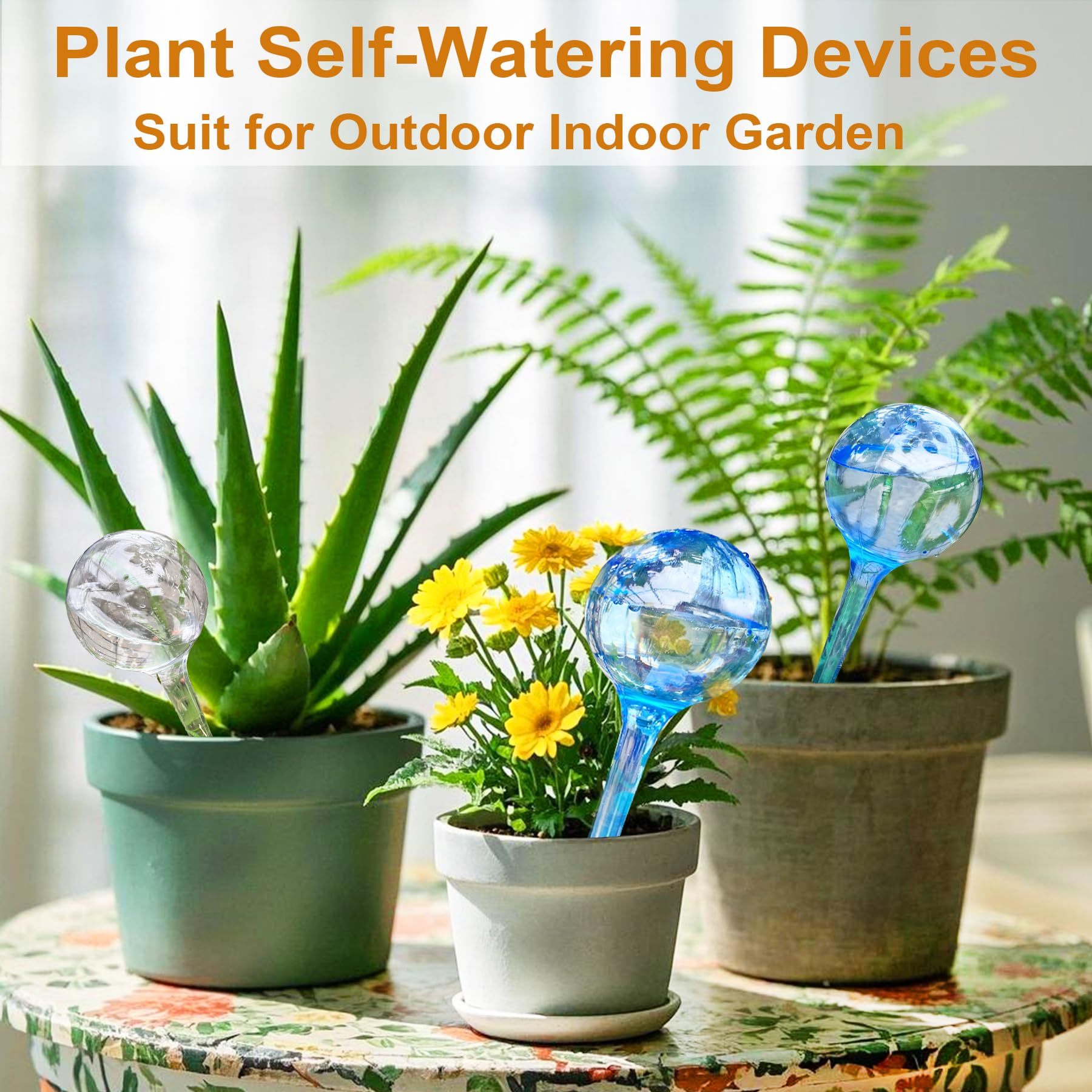 10pcs Self Watering Globes for Plants, Automatic Watering Bulbs for Indoor & Outdoor Potted Plants, Ideal for Vacation Plant Care & Water Conservation