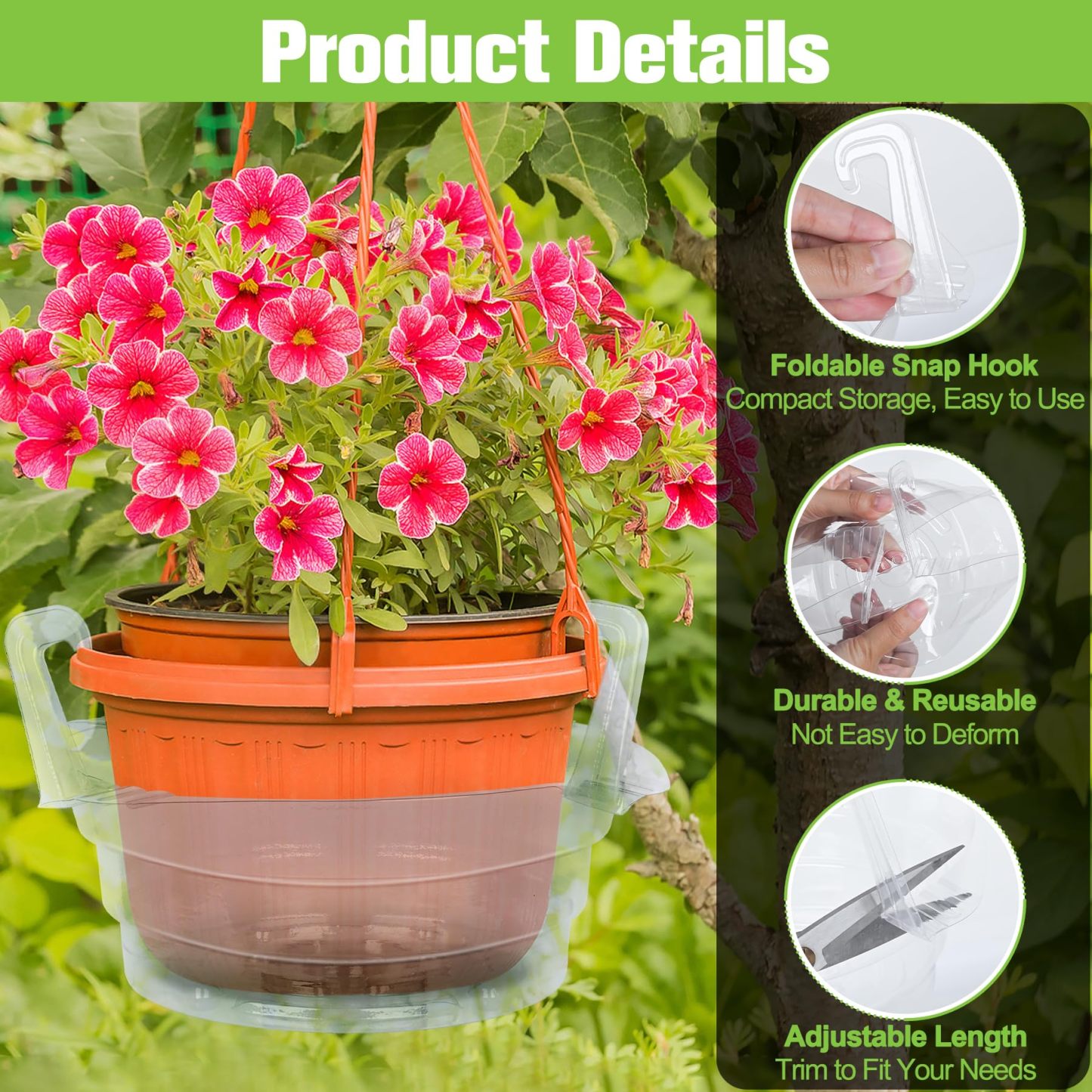 15 Pcs 10 Inch Clear Hanging Basket Water Catcher, Round Plastic Plant Drip Tray Saucer Liner, Indoor Outdoor Hanging Flower Pot Drip Pan for Plants