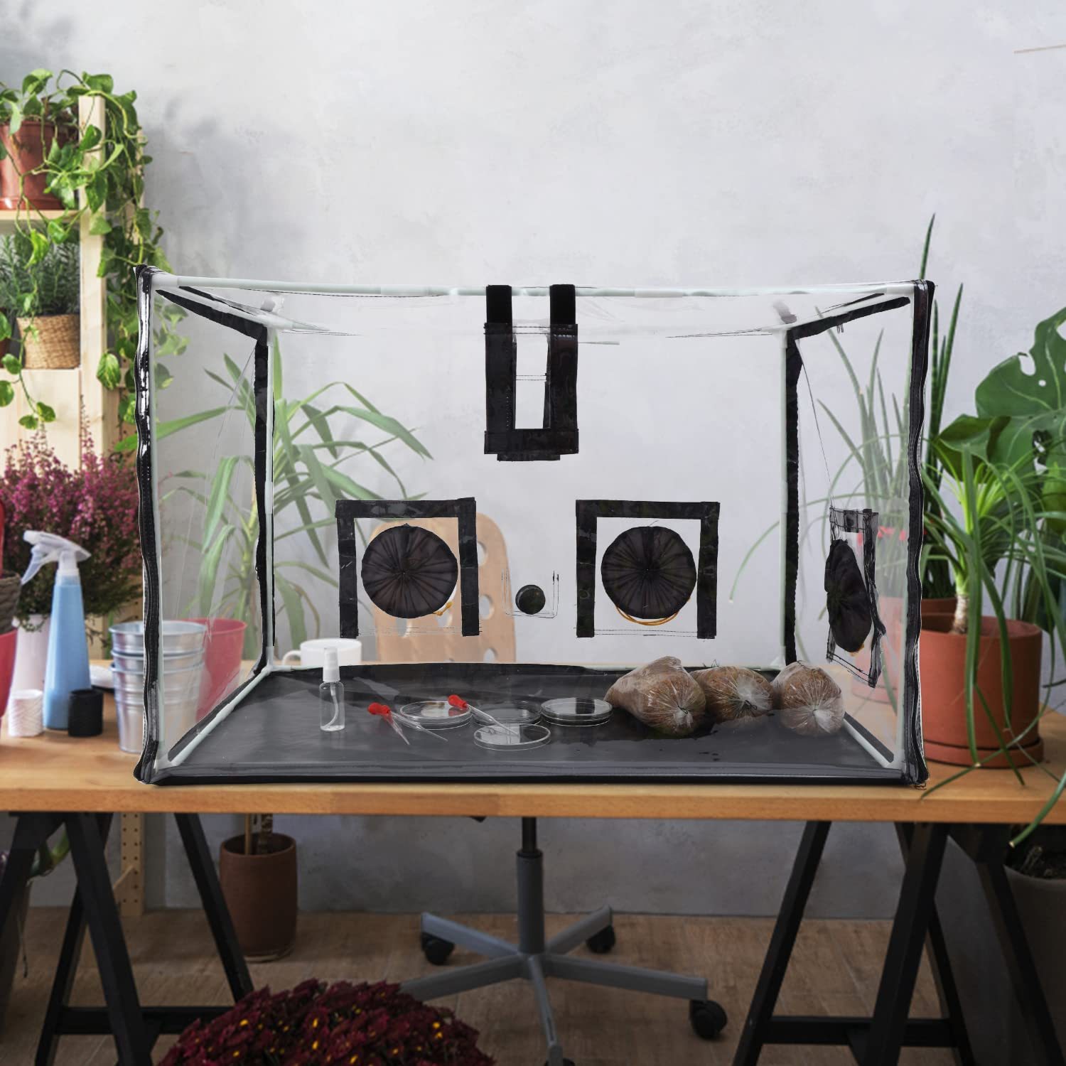 Large Still Air Box Mushroom Mycology Fume Hood Propagation StationsGrow Kit Mushroom Grow Bags Your Monotub Kit Mushroom Planting BagTent for Spores