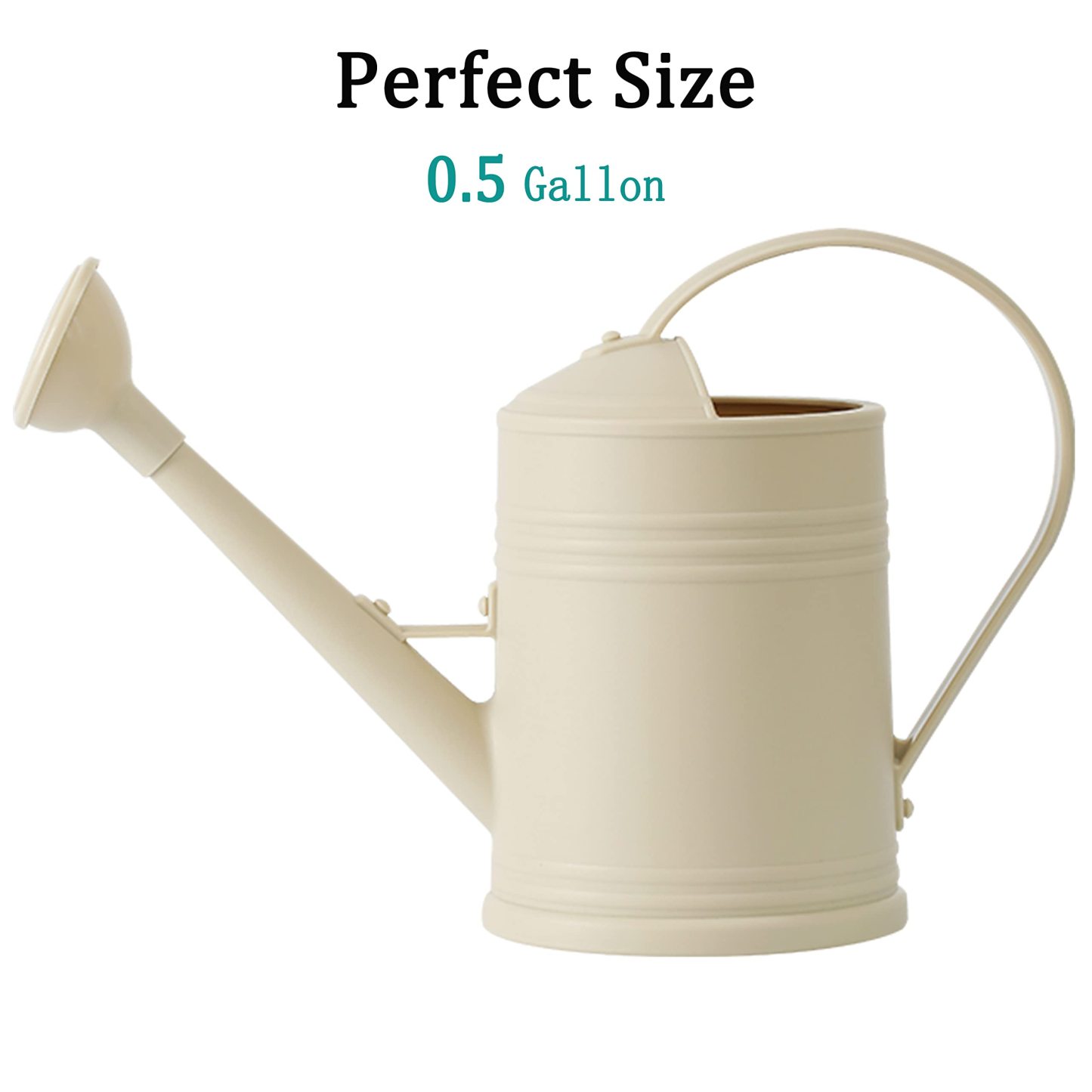 Plastic Watering Can with Sprinkler Head, 68oz Half Gallon Water Can for Indoor House Plants & Flowers