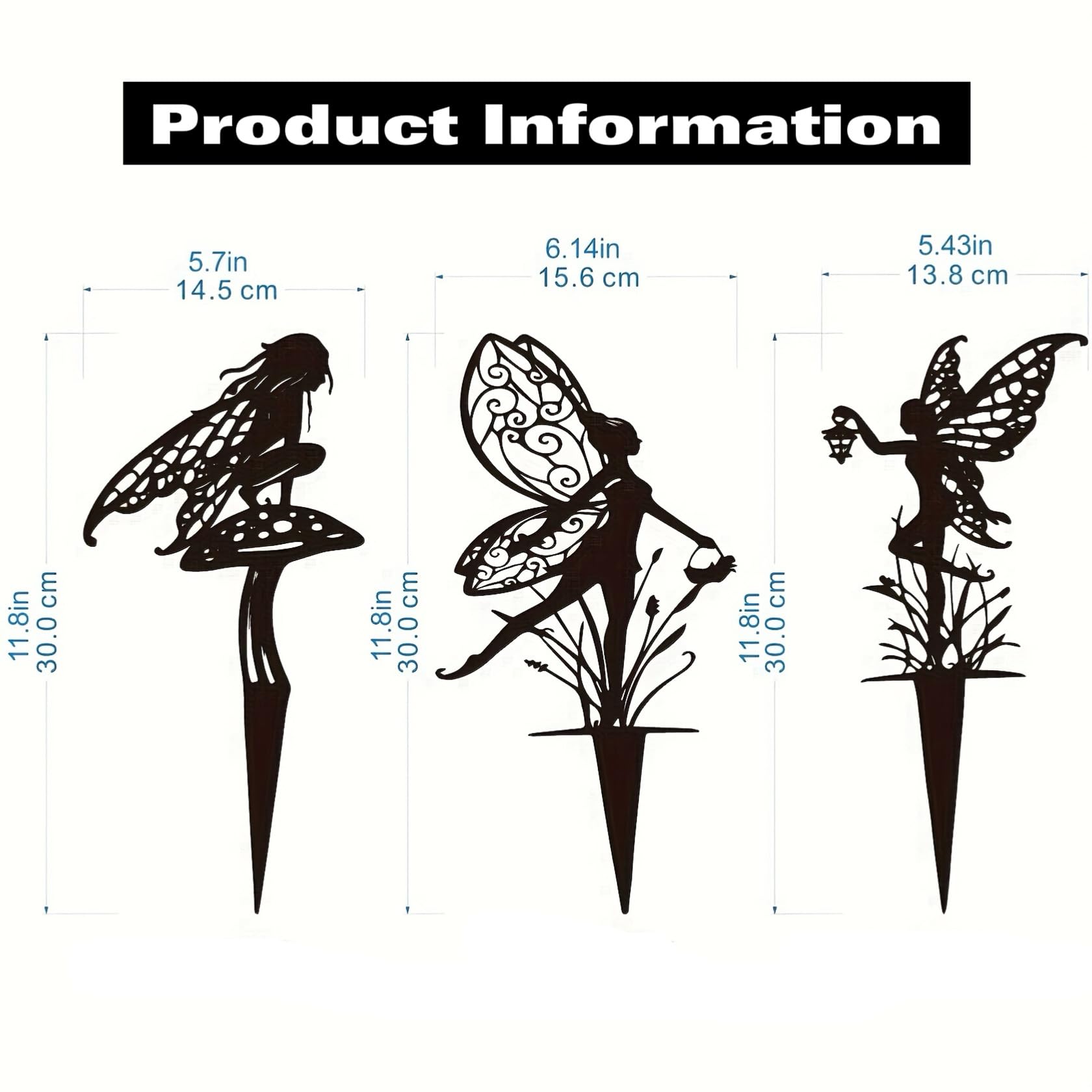 Decorative Garden Stakes, Cute Fairy Statues for Outdoor & Home Decor