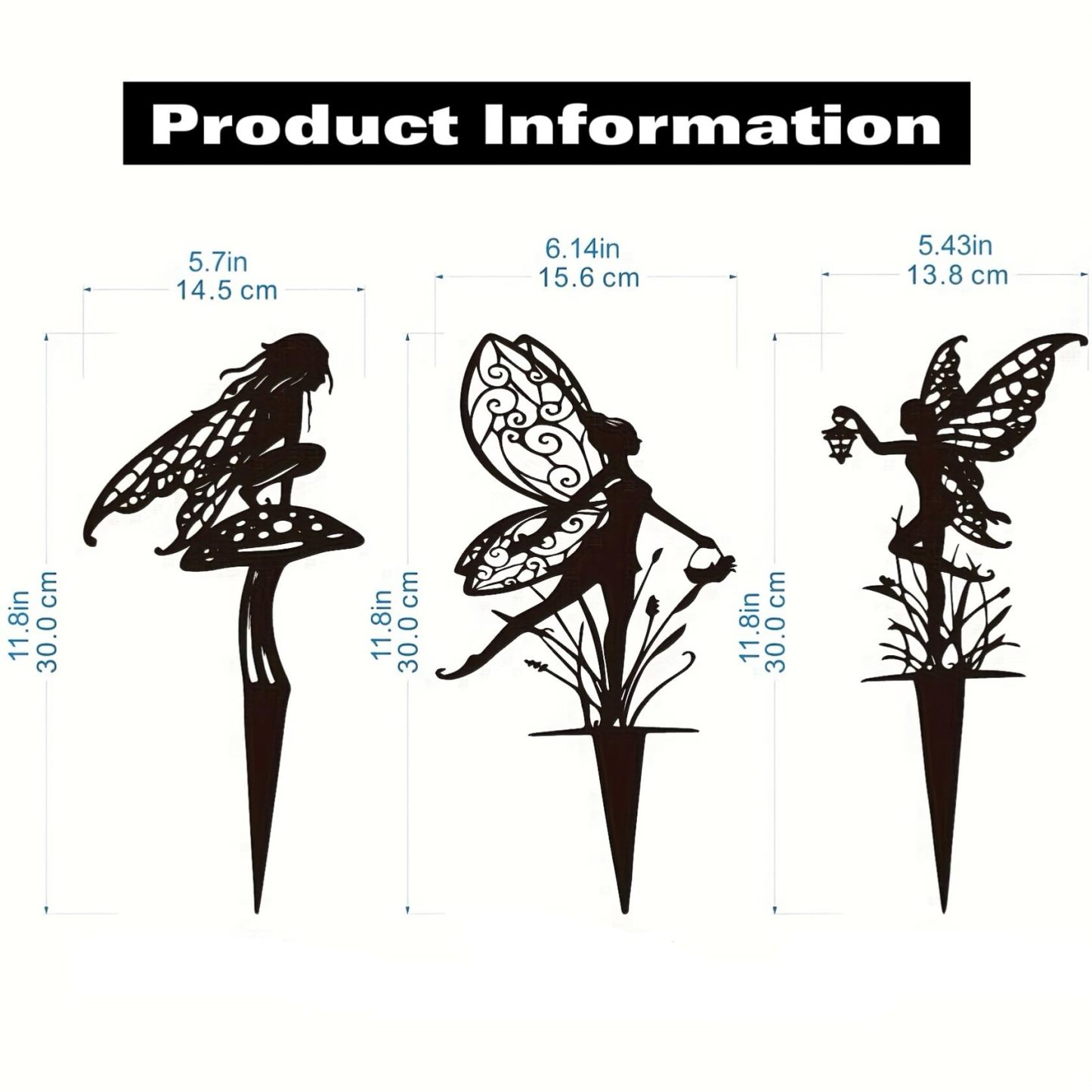 Decorative Garden Stakes, Cute Fairy Statues for Outdoor & Home Decor