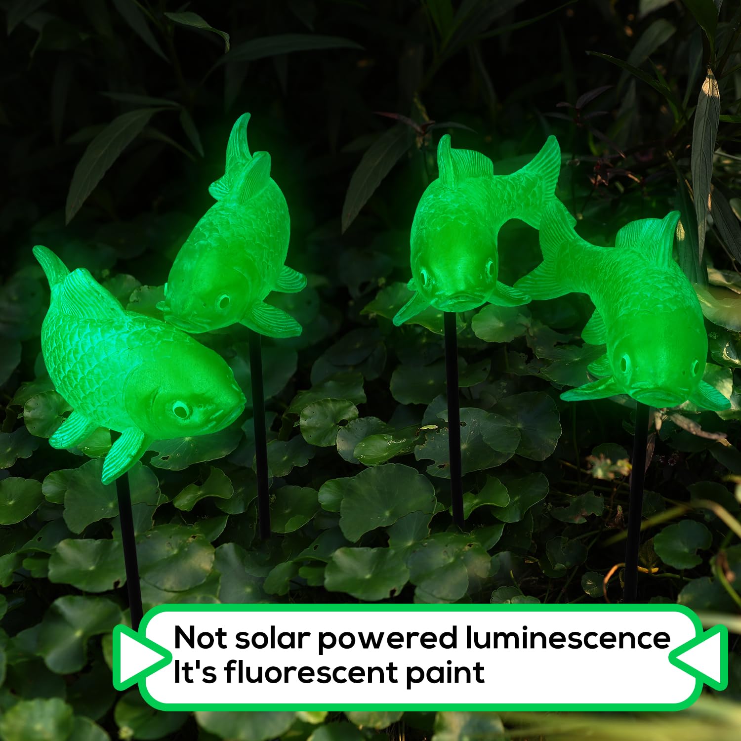 4PCS Antique Bronze Fish Garden Statue 