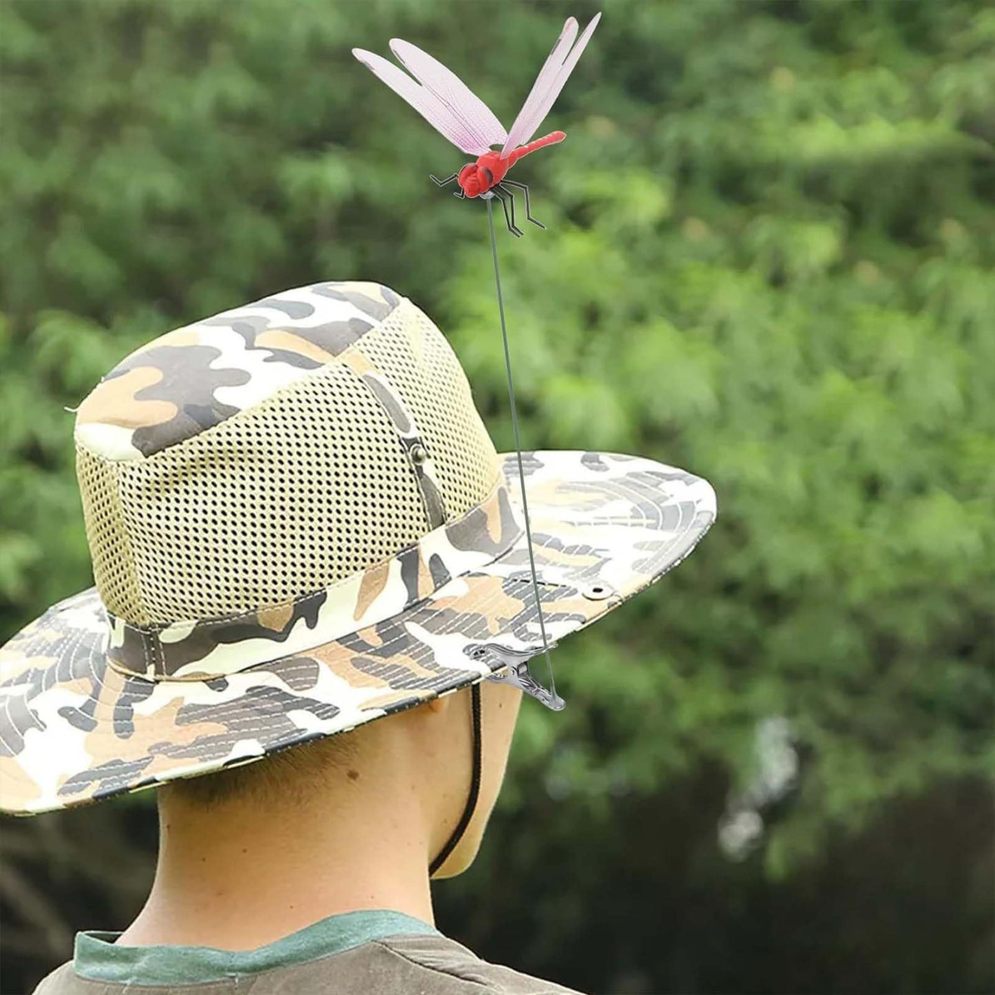 12 Pcs 3D Dragonfly Decorative Clips, Outdoor Horticultural Decor, Pole & Hat Clips for Garden