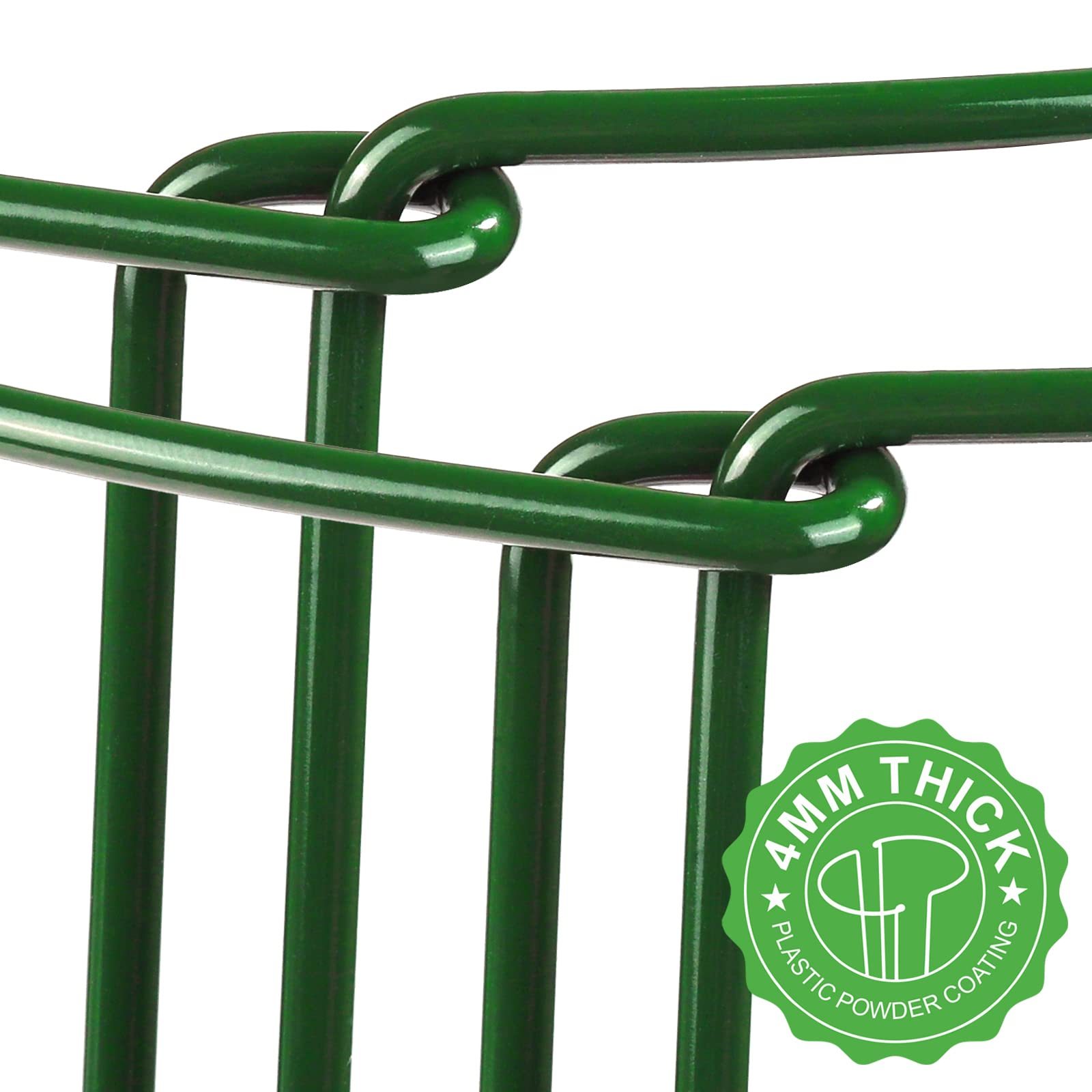 6 Pack Metal Plant Support Rings, 9.8" W x 15.7" H Garden Plant Stake Cages, Peony & Tomato Support Stands for Hydrangea, Flowers and Indoor Plants