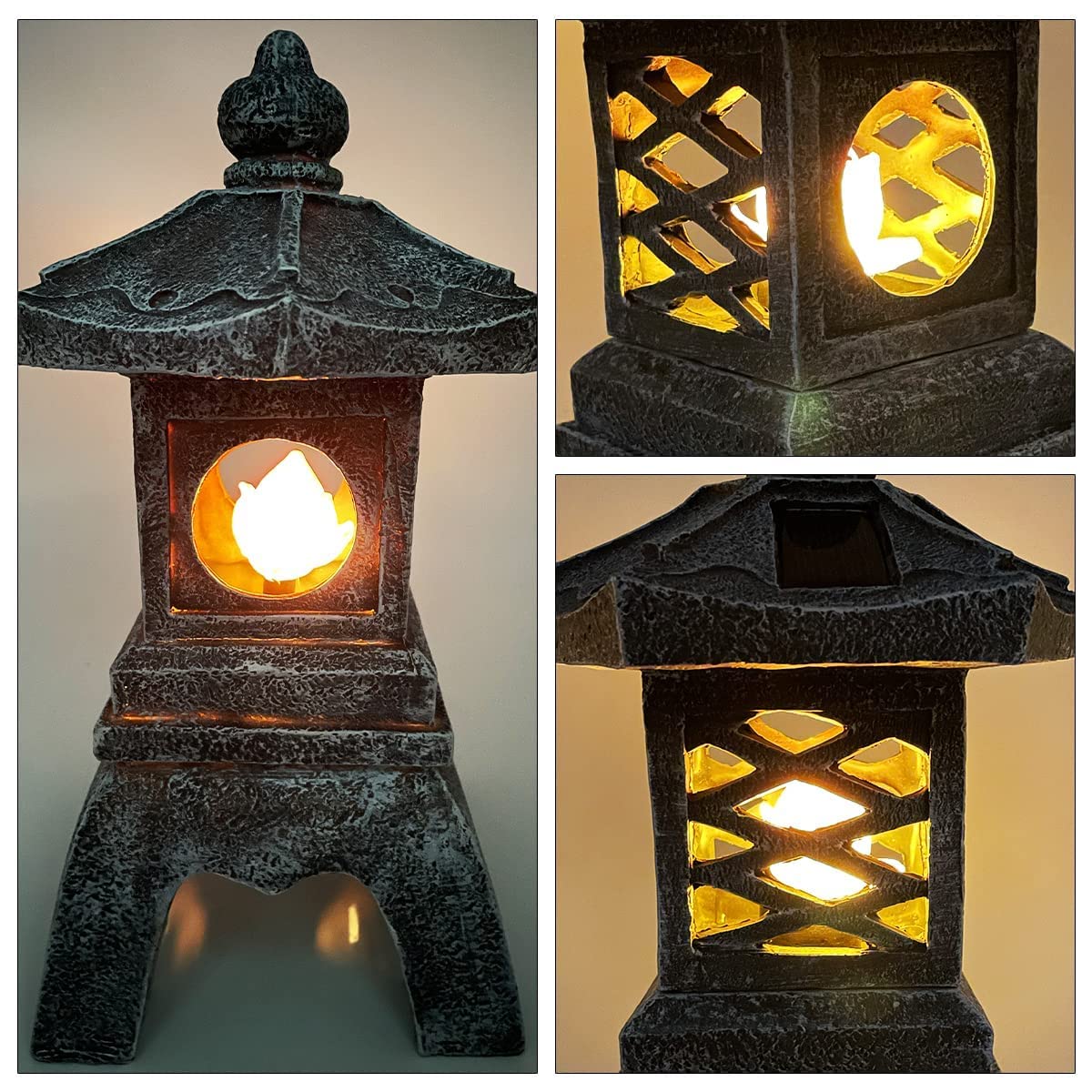 Solar Pagoda Lantern Outdoor Statue