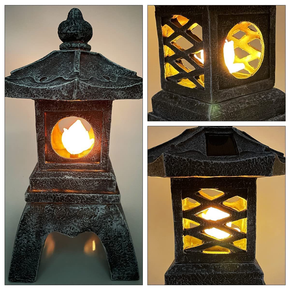 Solar Pagoda Lantern Outdoor Statue