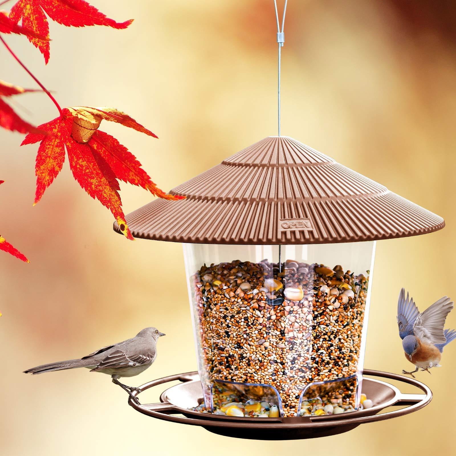 Outdoor Hanging Bird Feeder, Wild Bird Seed Feeder for Garden Yard