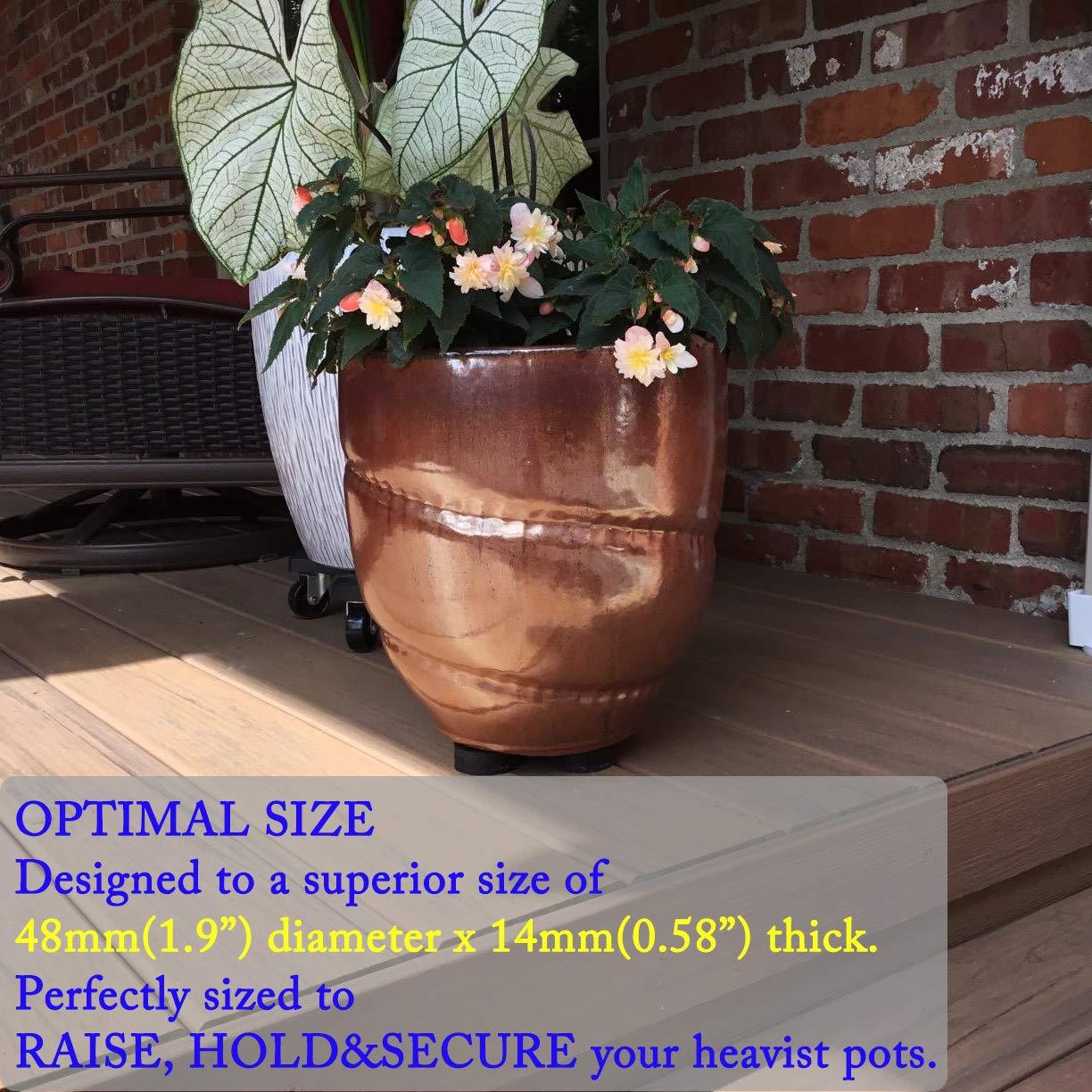 24 Pack Invisible Pot Feet with Non-Slip Grip Surface