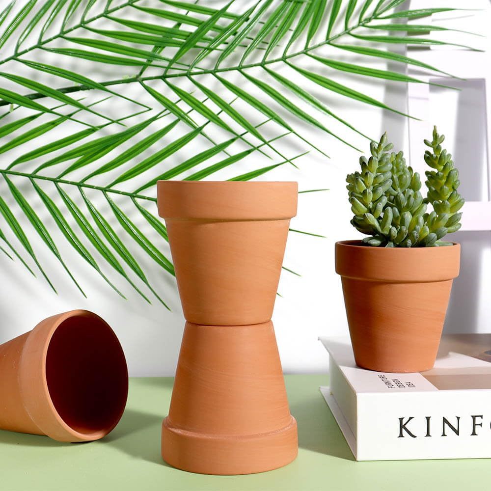 20 Pack 3 Inch Terracotta Clay Pots with Drainage Holes, Small Flower Pots & Succulent Nursery Planters for Plants, Crafts and Wedding Favors
