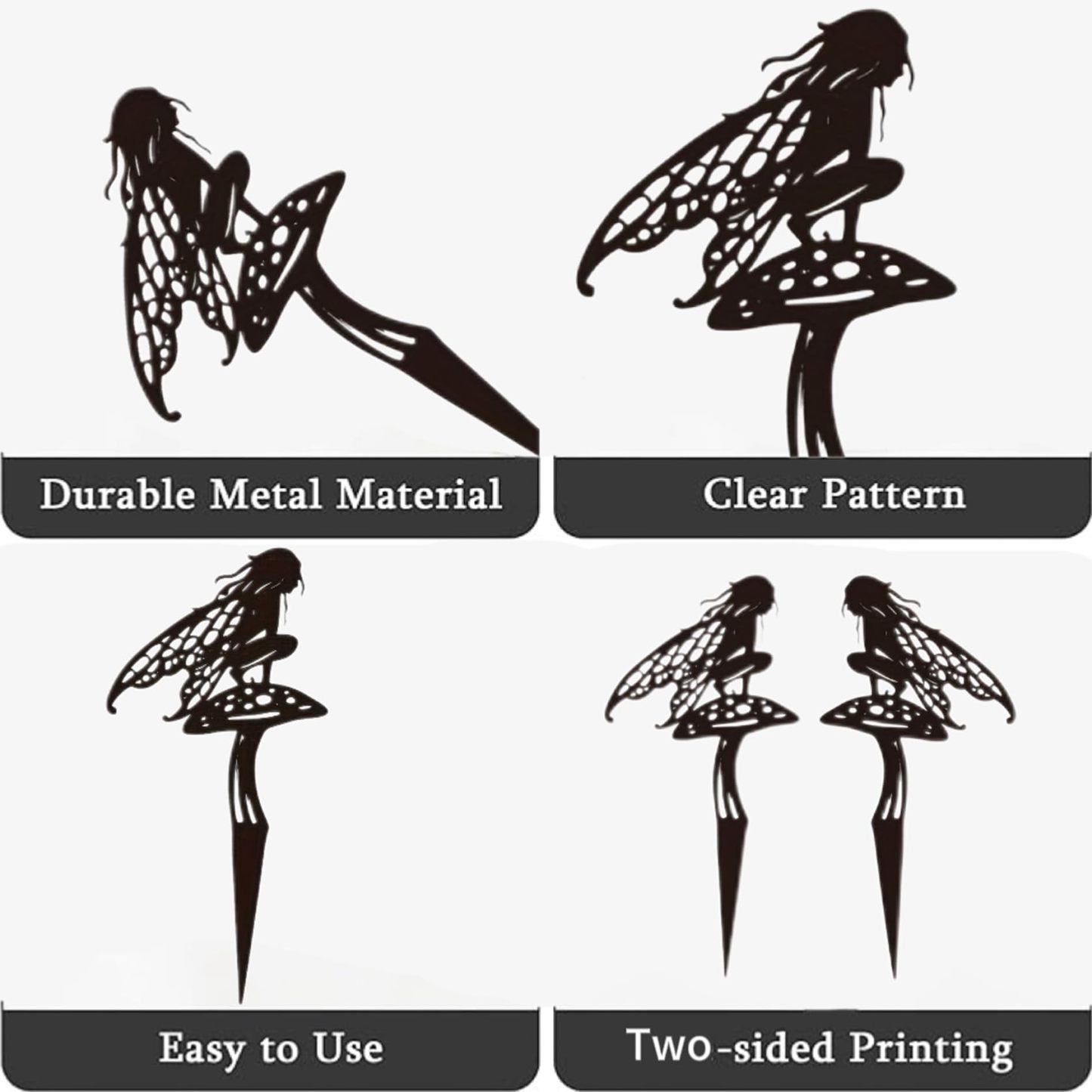 Decorative Garden Stakes, Cute Fairy Statues for Outdoor & Home Decor