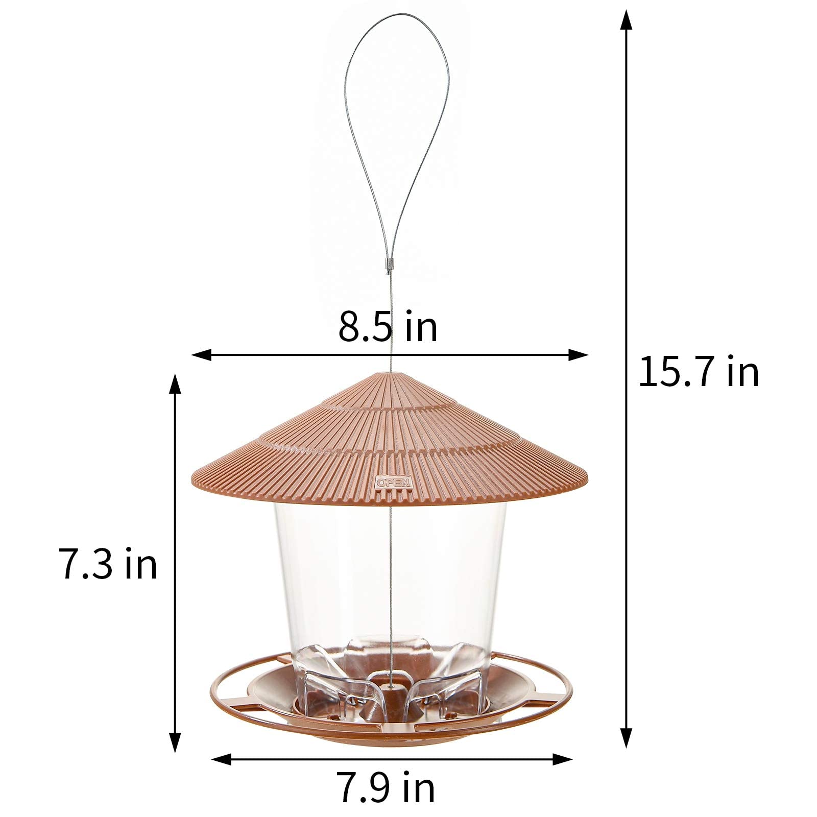 Outdoor Hanging Bird Feeder, Wild Bird Seed Feeder for Garden Yard