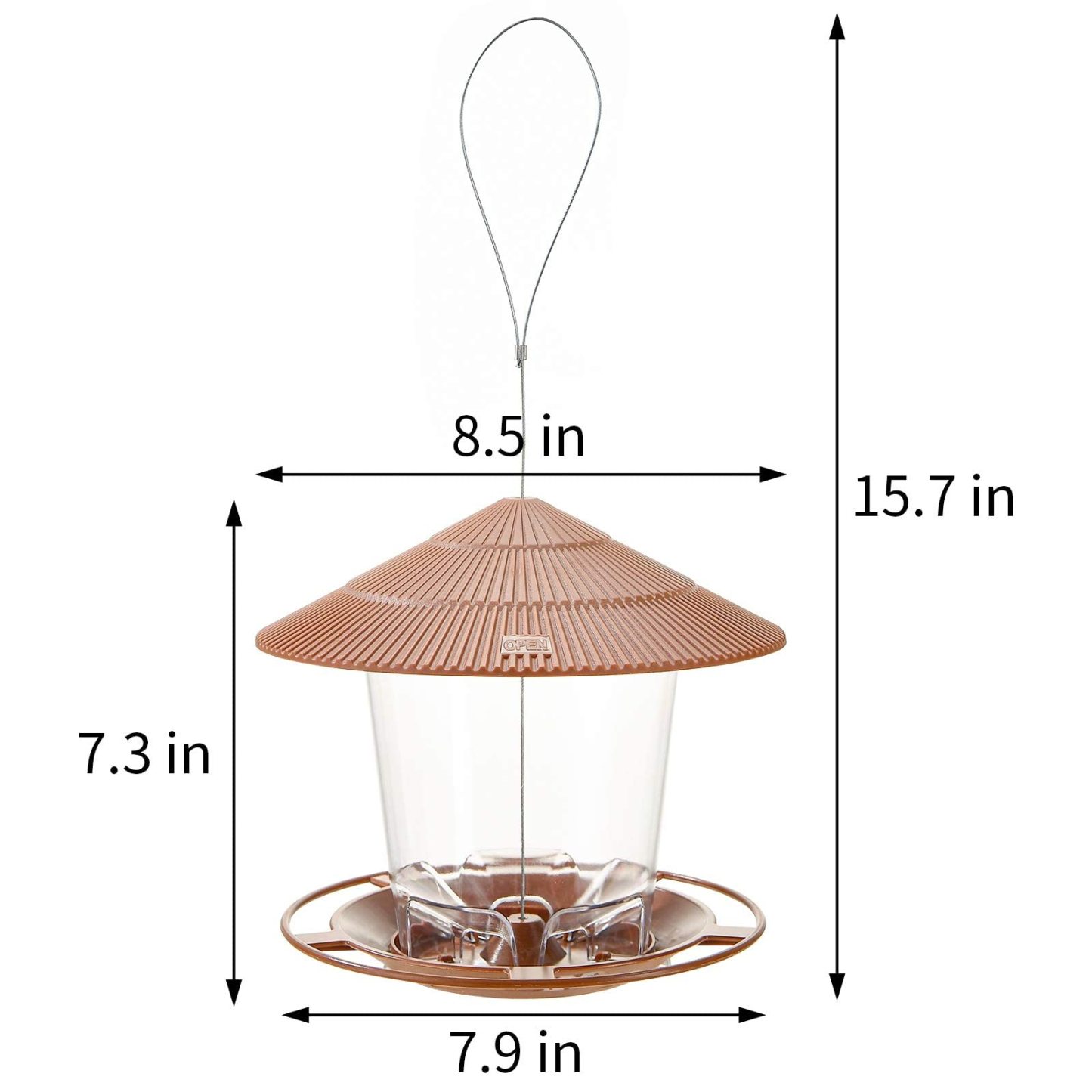 Outdoor Hanging Bird Feeder, Wild Bird Seed Feeder for Garden Yard