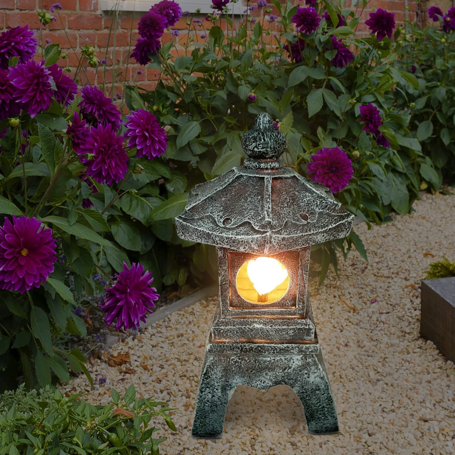 Solar Pagoda Lantern Outdoor Statue