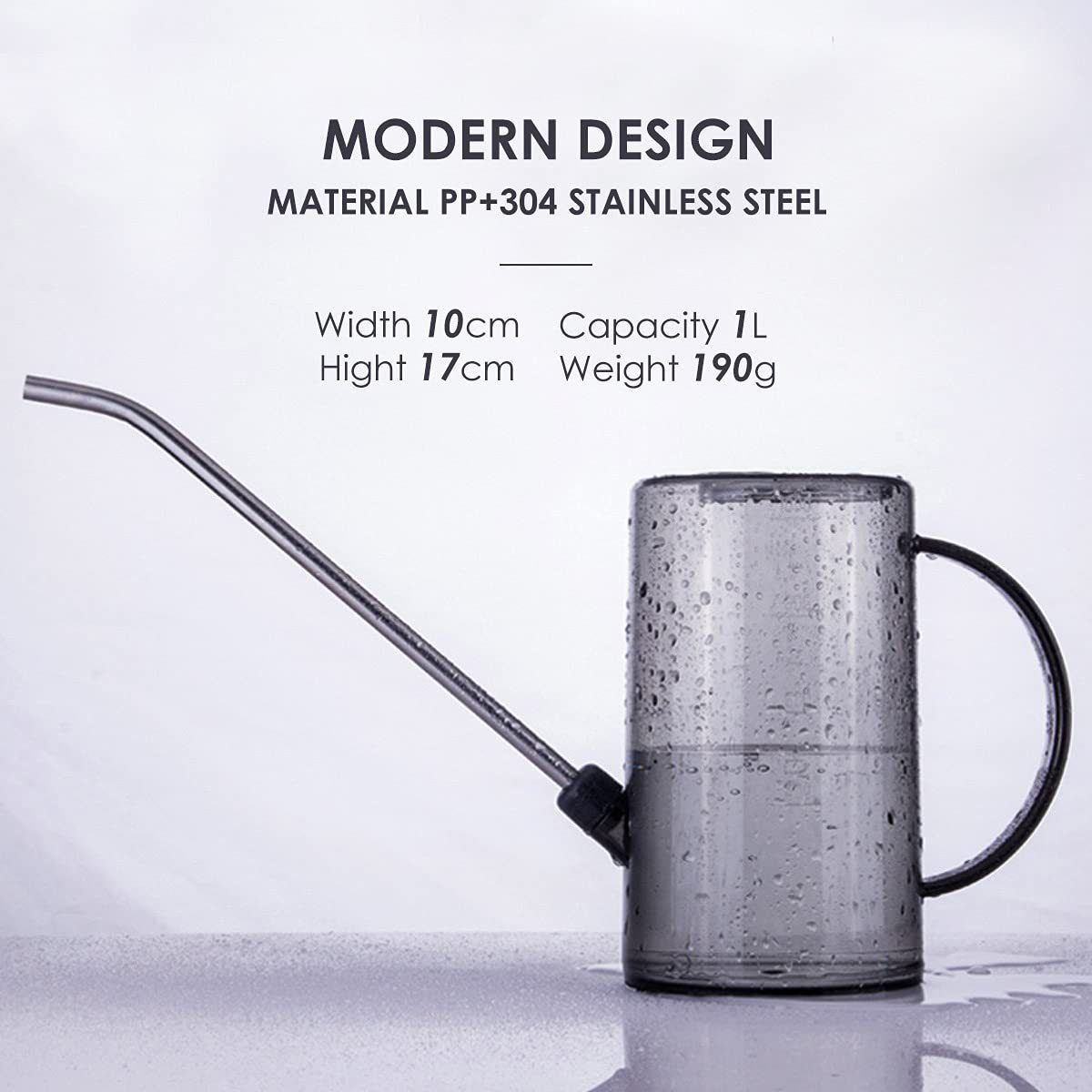 1L Long Spout Watering Can, Small Indoor Plant Watering Can with Bonus Plant Mister Spray Bottle for Succulents Flowers House Plants
