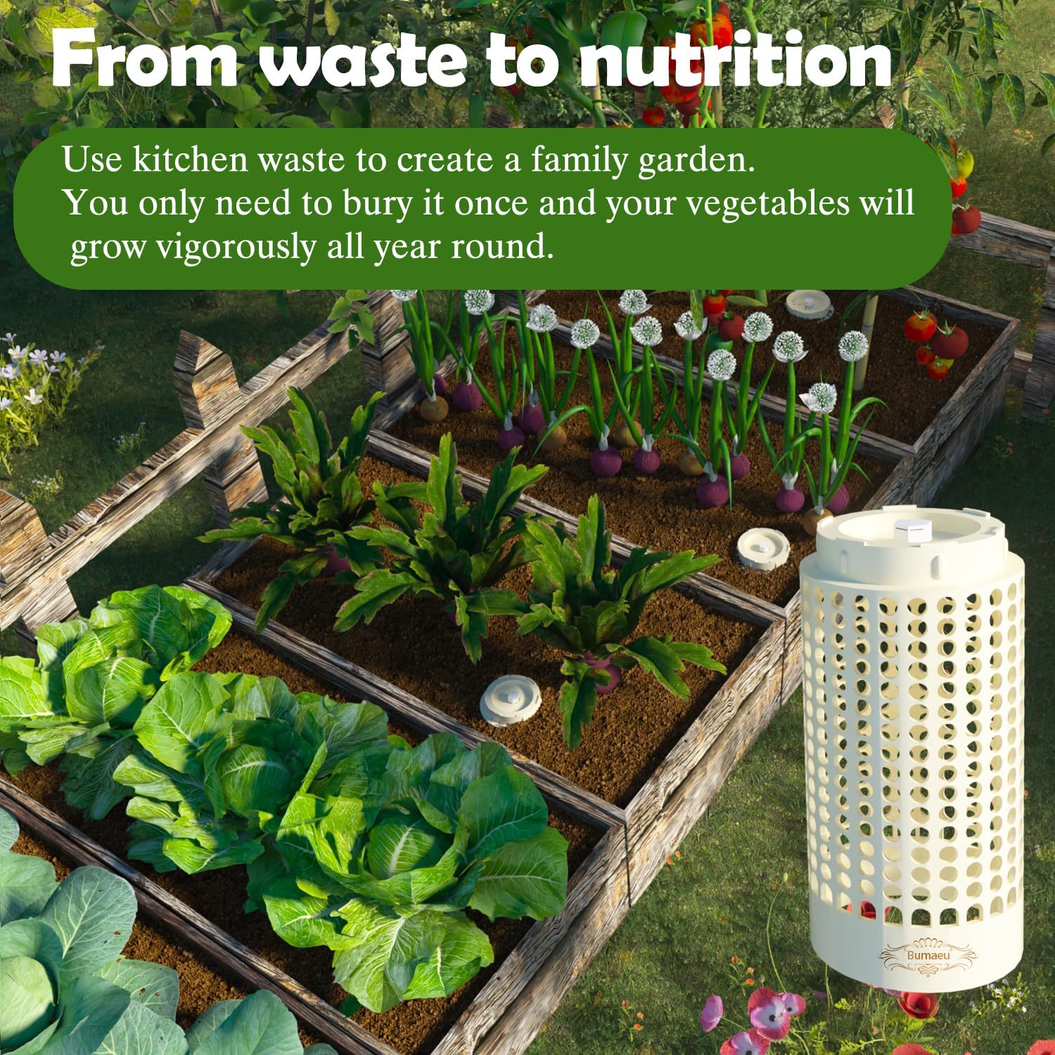 Underground Worm Farm | Mini Outdoor Vermicomposting Bin for Kitchen Food Waste Recycling