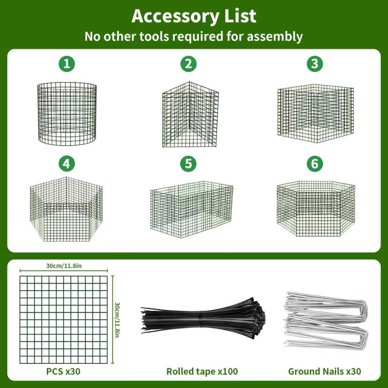 10 Packs Round Metal Plant Protector, Wire Mesh Garden Plant Cages, Outdoor Plant Barrier to Block Rabbits, Chickens and Ducks, Reusable Garden Protection for Vegetables, Flowers, Shrubs, 12'' x 12''
