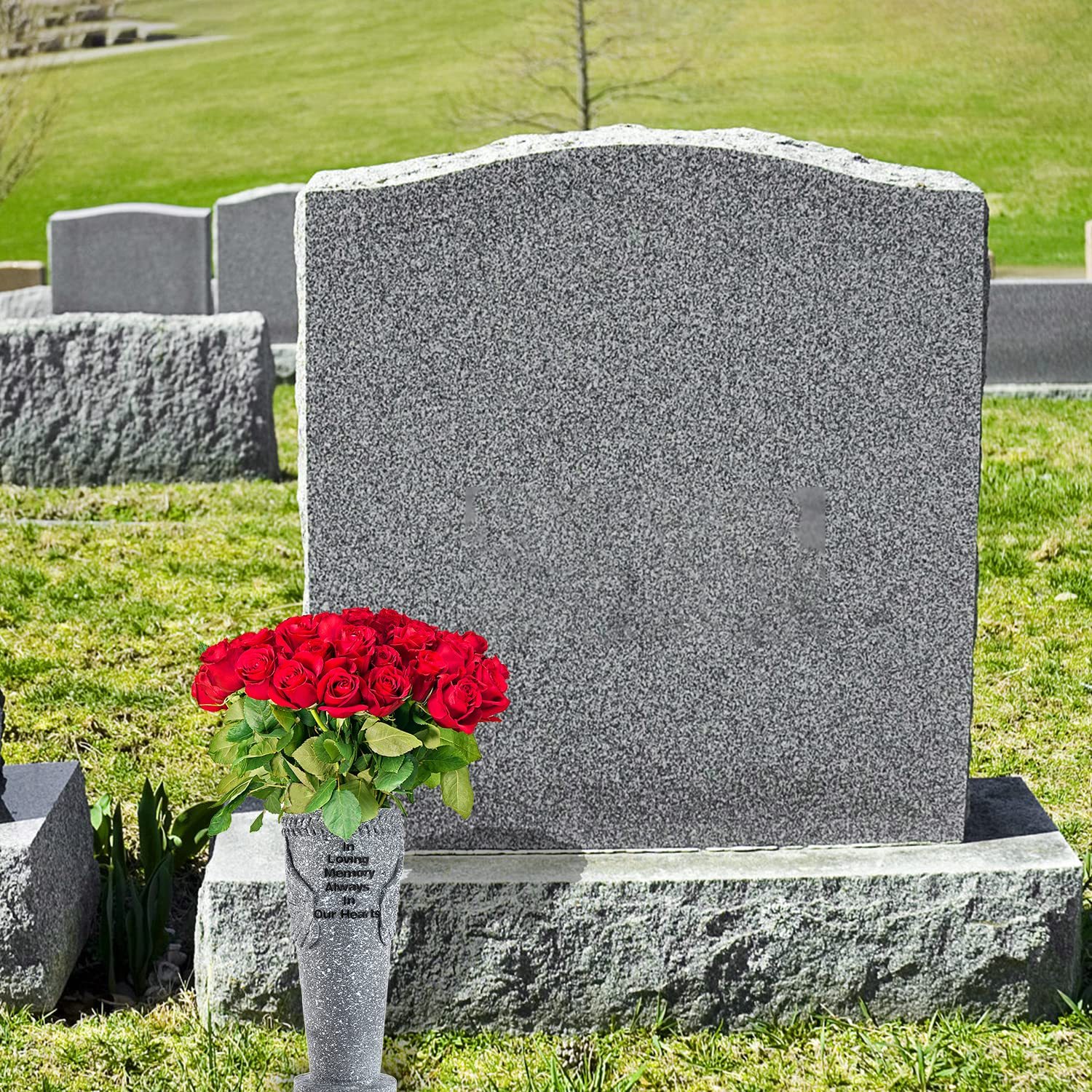 Cemetery Grave Vase with Ground Spikes