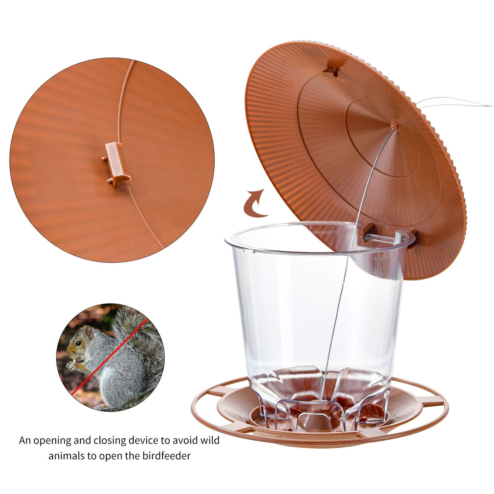 Outdoor Hanging Bird Feeder, Wild Bird Seed Feeder for Garden Yard