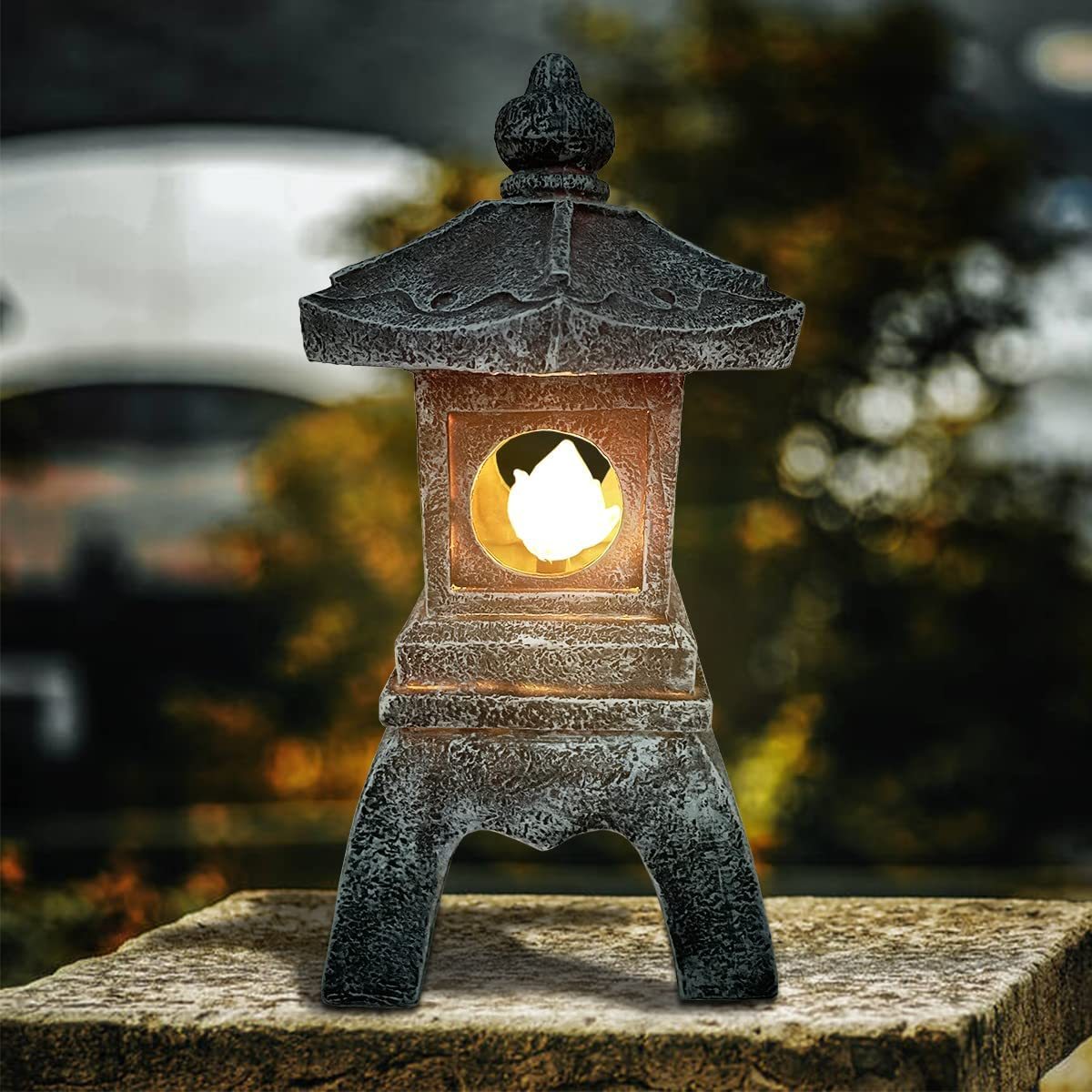 Solar Pagoda Lantern Outdoor Statue
