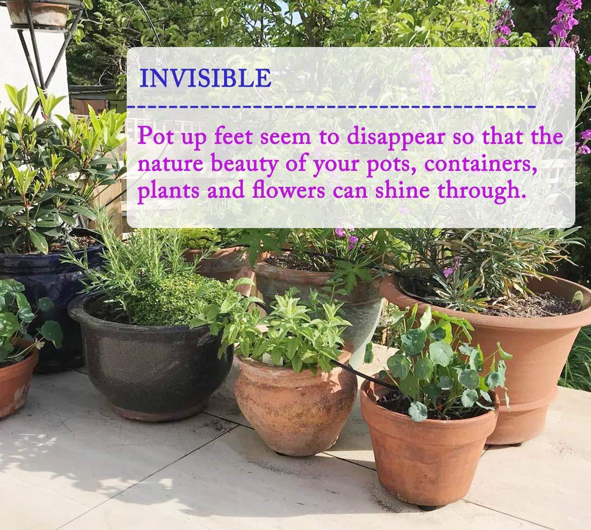 24 Pack Invisible Pot Feet with Non-Slip Grip Surface
