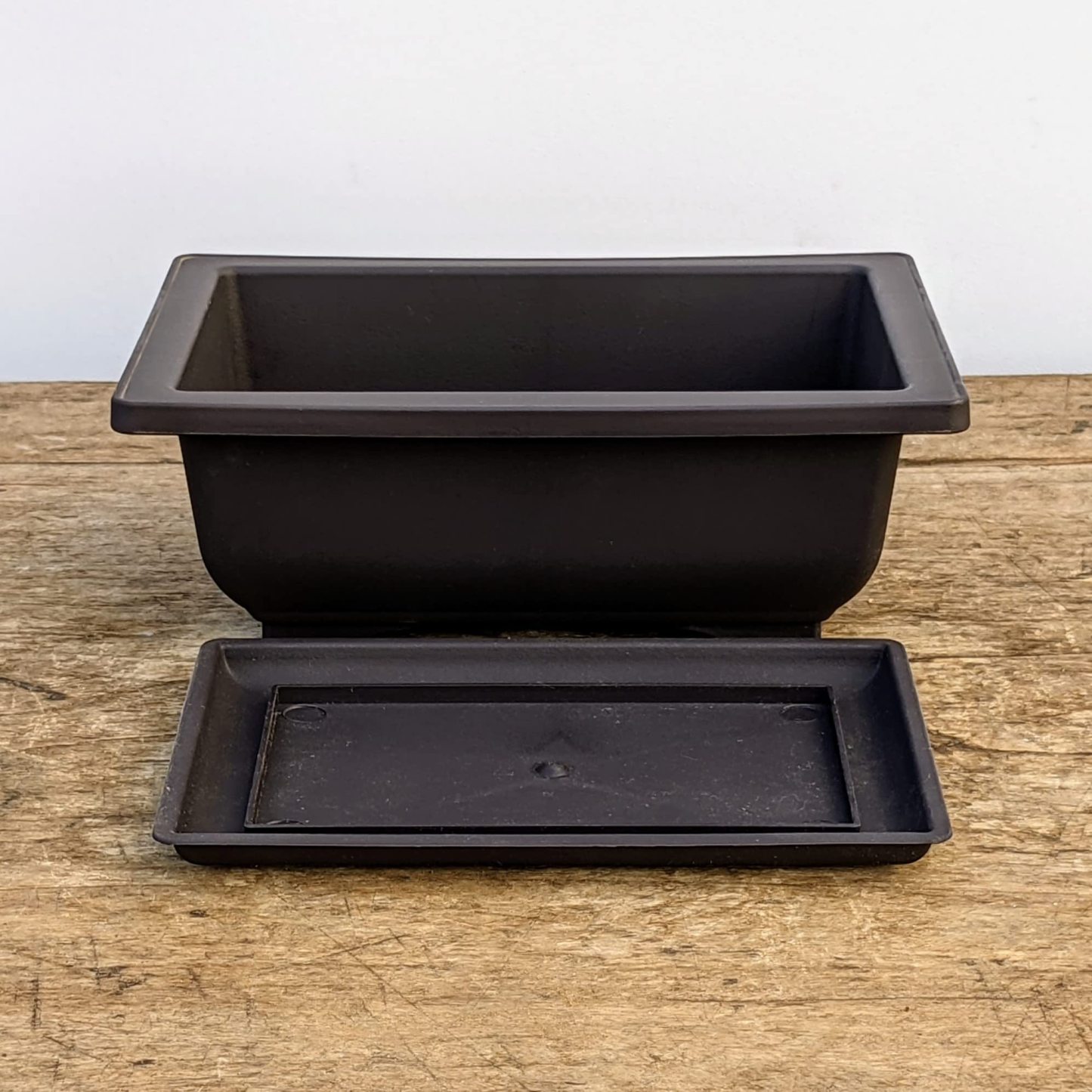 Training Pots with Humidity Trays – Built-in Mesh, 6 Inch Large Planters, Durable Shatterproof Poly-Resin Pot Set of 3