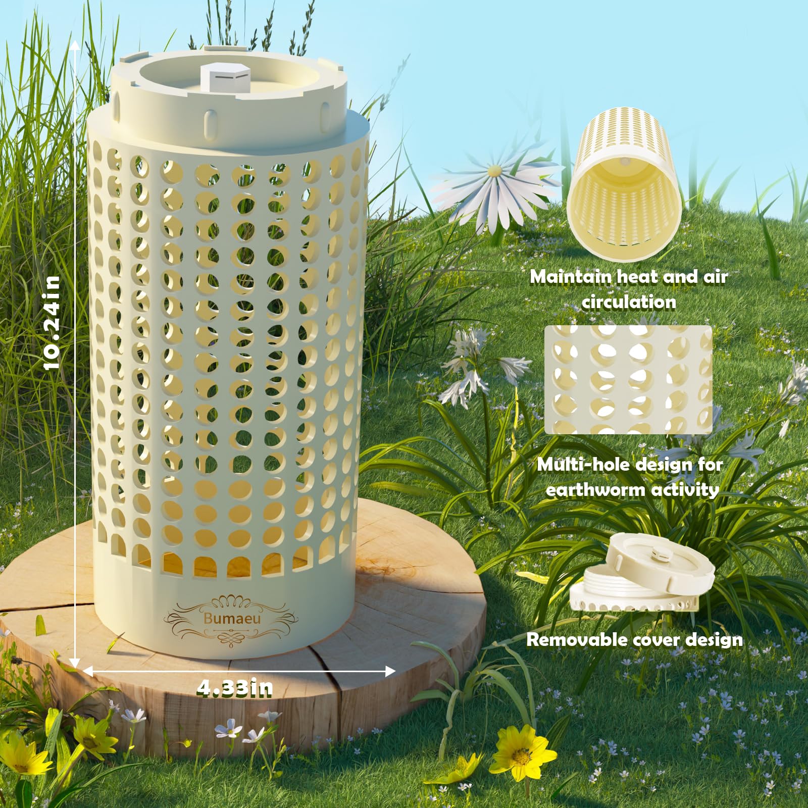 Underground Worm Farm | Mini Outdoor Vermicomposting Bin for Kitchen Food Waste Recycling