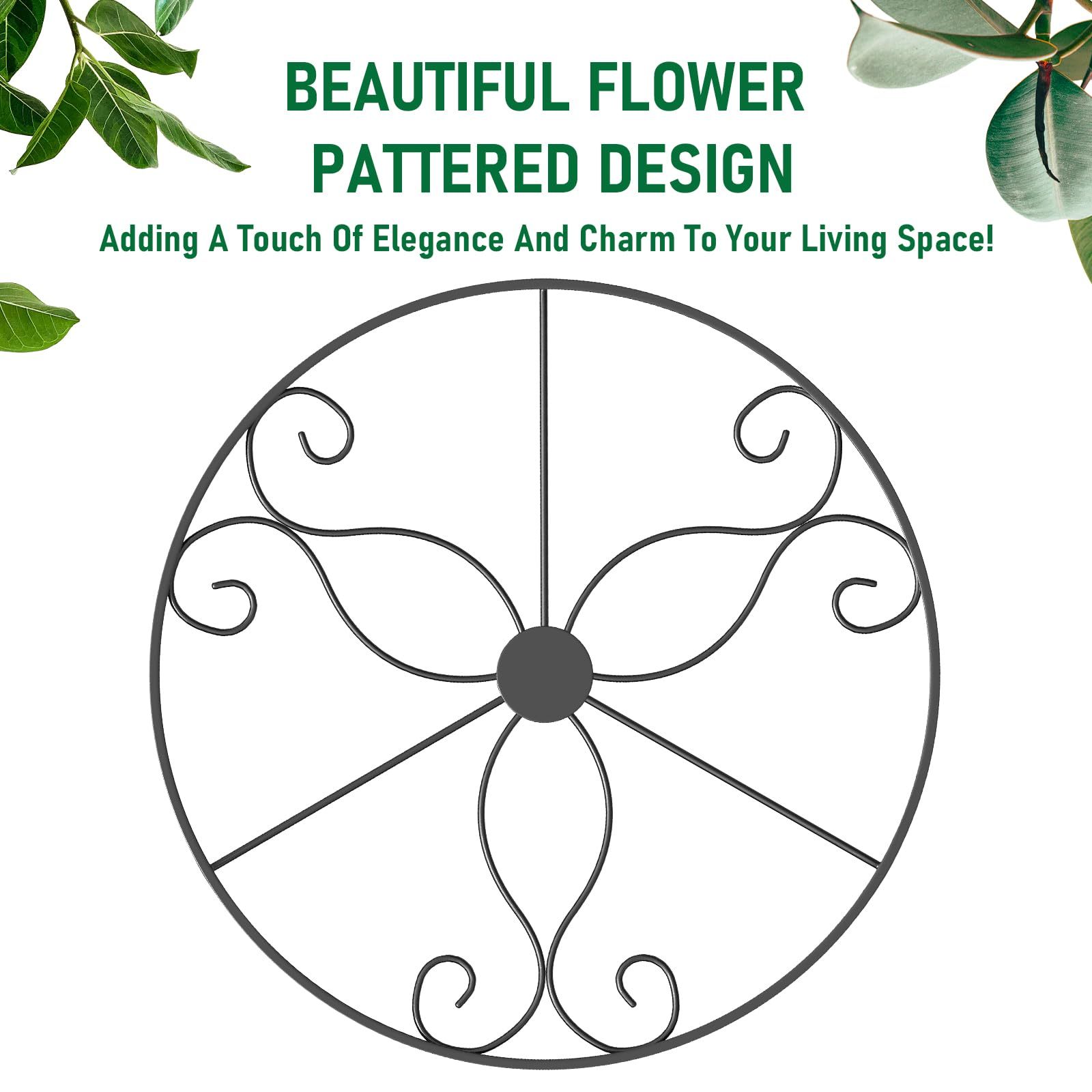 2-Pack Heavy Duty Metal Hanging Planters for Indoor Plants, Aesthetic Plant Hanger with 3 Chains & Hooks, Instant Gardening Decor