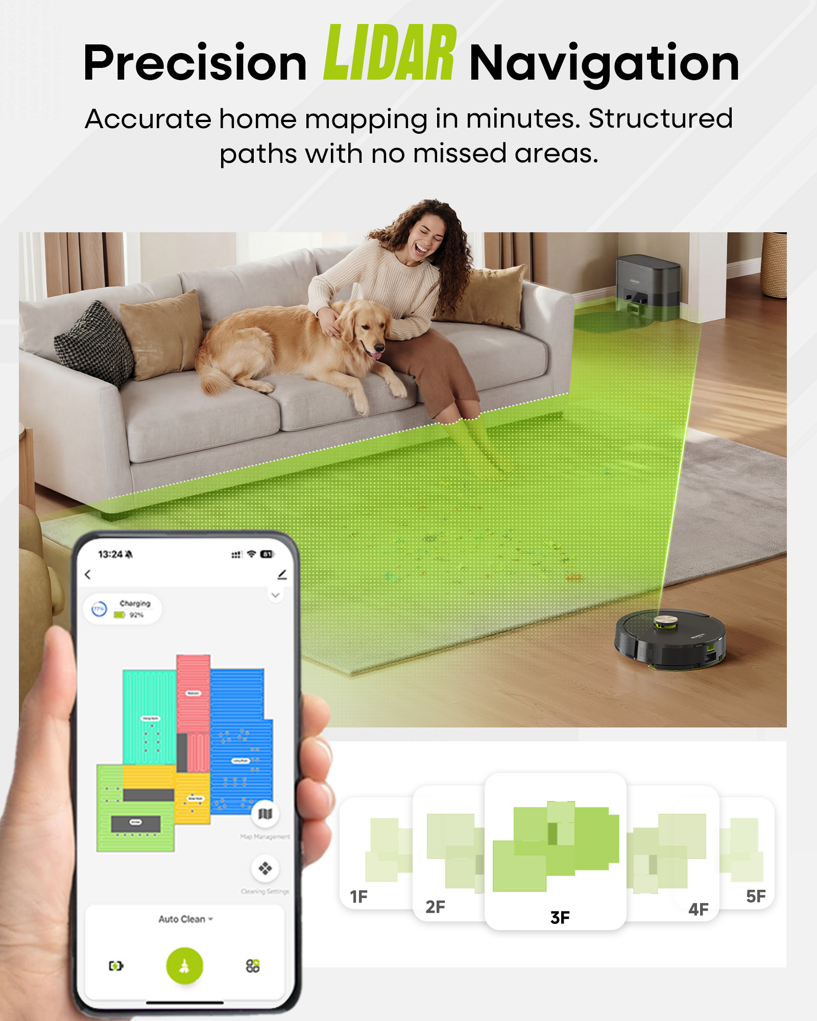 MONSGA MR7 PRO Robot Vacuum and Mop Combo
