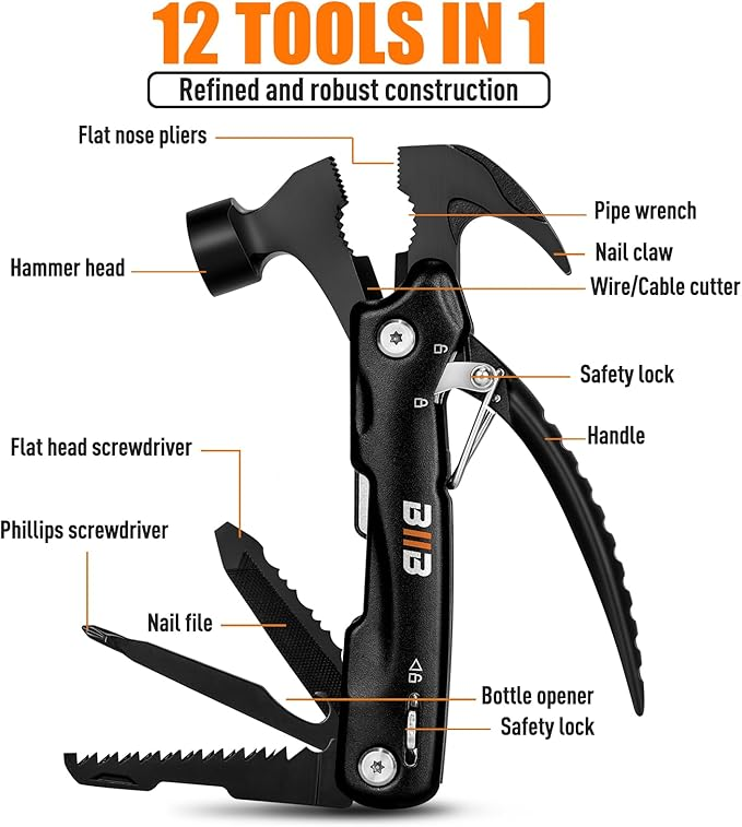 Cadouri BIIB pentru bărbați, cadouri multi-unelte pentru bărbați, cadouri de ziua de naștere pentru tata pentru bărbați, cadouri de Crăciun pentru el, cadouri de Crăciun pentru bărbați, cadouri de Ziua Tatălui, cel mai bun tată vreodată, accesorii de camp