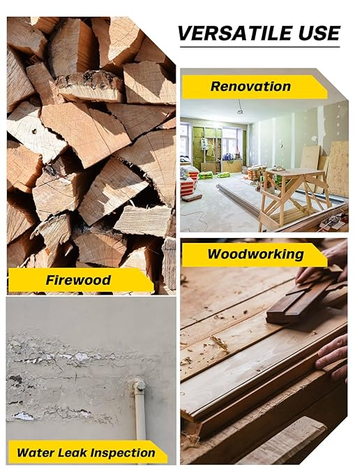 Contor de umiditate pentru lemn AZUNO, tester de umiditate pentru lemn cu 8 moduri, tester digital de scurgeri de apa cu ecran LCD iluminat din spate