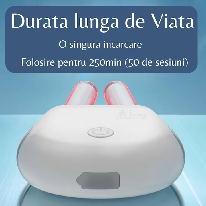 Aparat pentru Rinita Alergica, Terapie Nazala Laser prin Masaj cu Lumina Rosie si Infrarosu, Portabil, Reincarcabil