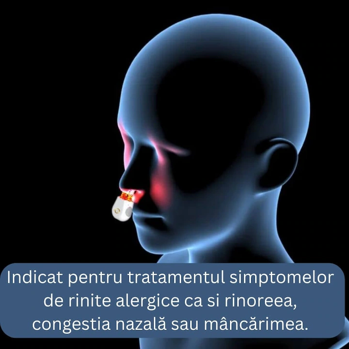 Aparat pentru Rinita Alergica, Terapie Nazala Laser prin Masaj cu Lumina Rosie si Infrarosu, Portabil, Reincarcabil