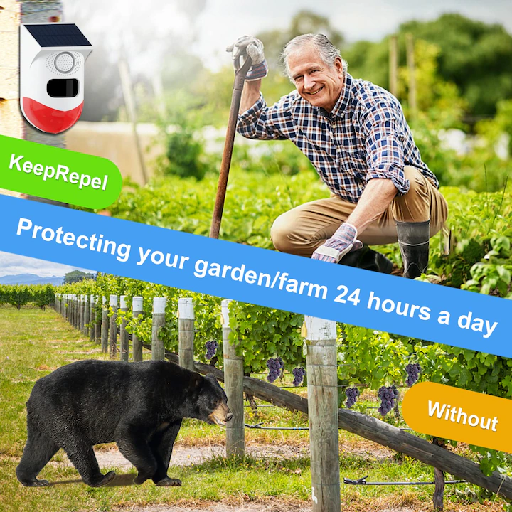 Kit Alarma Solara cu Senzor de Miscare, Sirena de alarma in aer liber cu telecomanda 120 db Lumina sirena de securitate fonica IP65 rezistenta la apa pentru casa, ferma, hambar, vila, curte, WALALLA