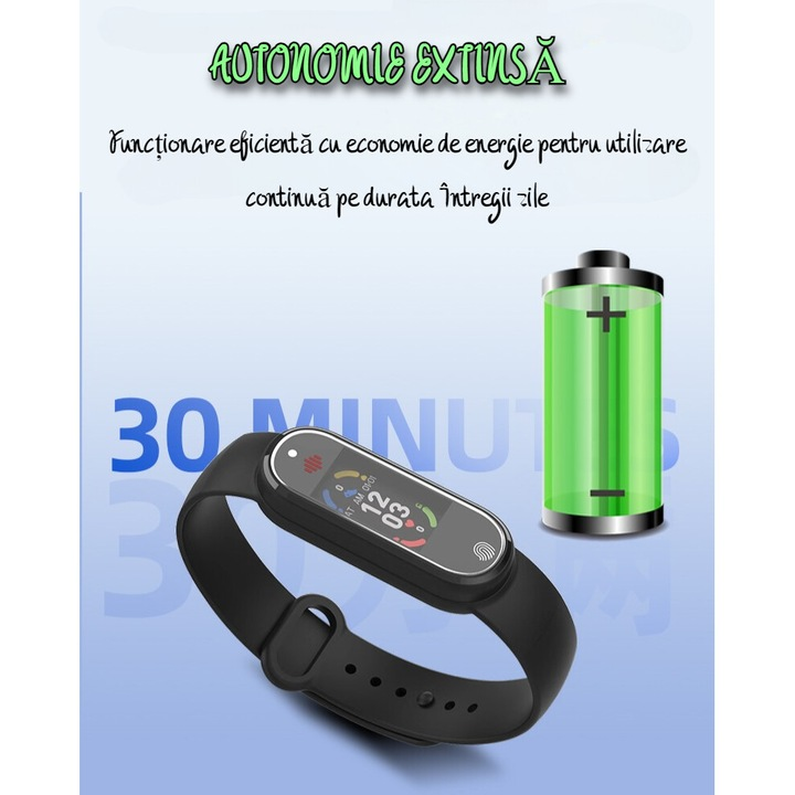Bratara anti-tantari cu Ultrasunete si Bratara fitness Smart VENTLEX 2 in 1, Ceas digital, 3 Moduri anti-tantari, Compatibil Android si iOS, Conectivitate Bluetooth, Monitorizarea somnului, Numarului de Pasi, Impermeabil IP65, Incarcare USB, Unisex, Negru