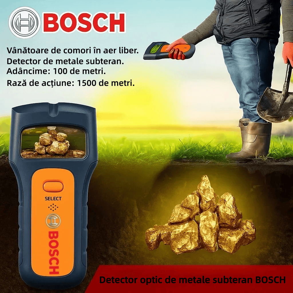 🔍Detector de metale BOSCH de înaltă tehnologie, căutare de comori ascunse💰⚙️