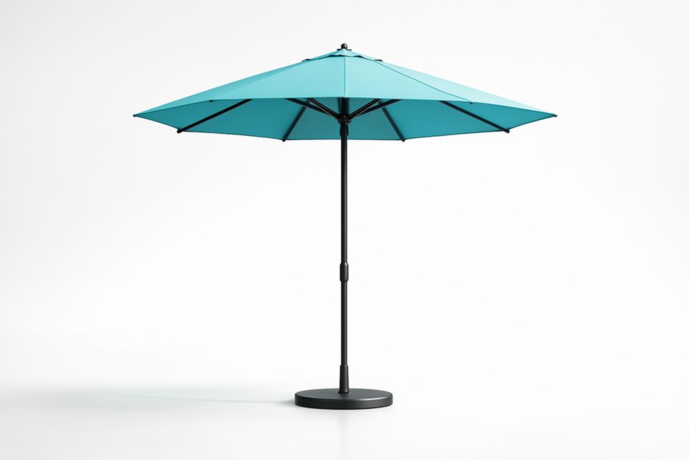 Parasol de jardin rond 300 cm polyester aluminium Bleu