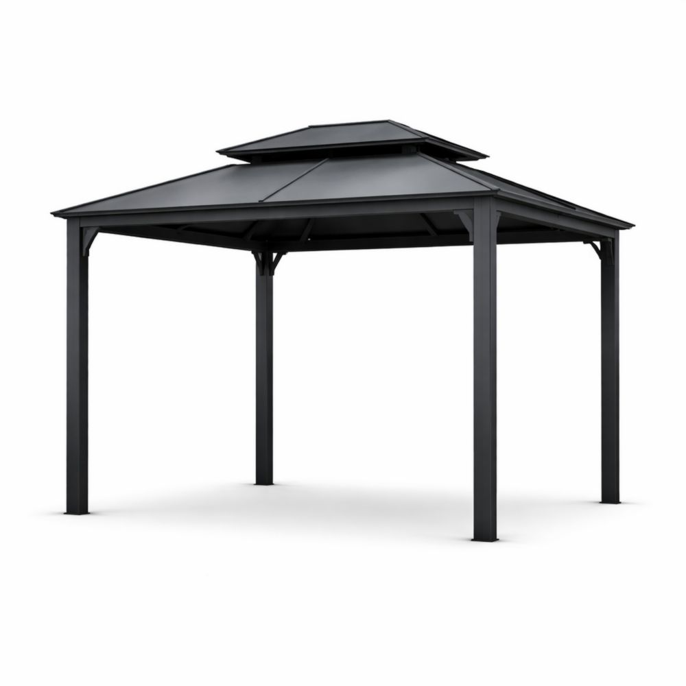 Tonnelle de Jardin en Aluminium 3x3m Toit Double