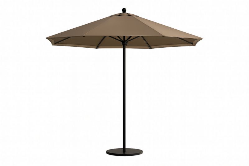 Parasol Rond en Métal et Polyester Beige Diamètre 300 cm