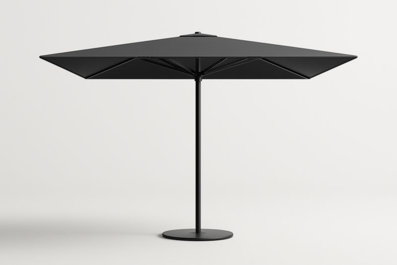 Parasol rectangulaire aluminium polyester noir 300x200 cm