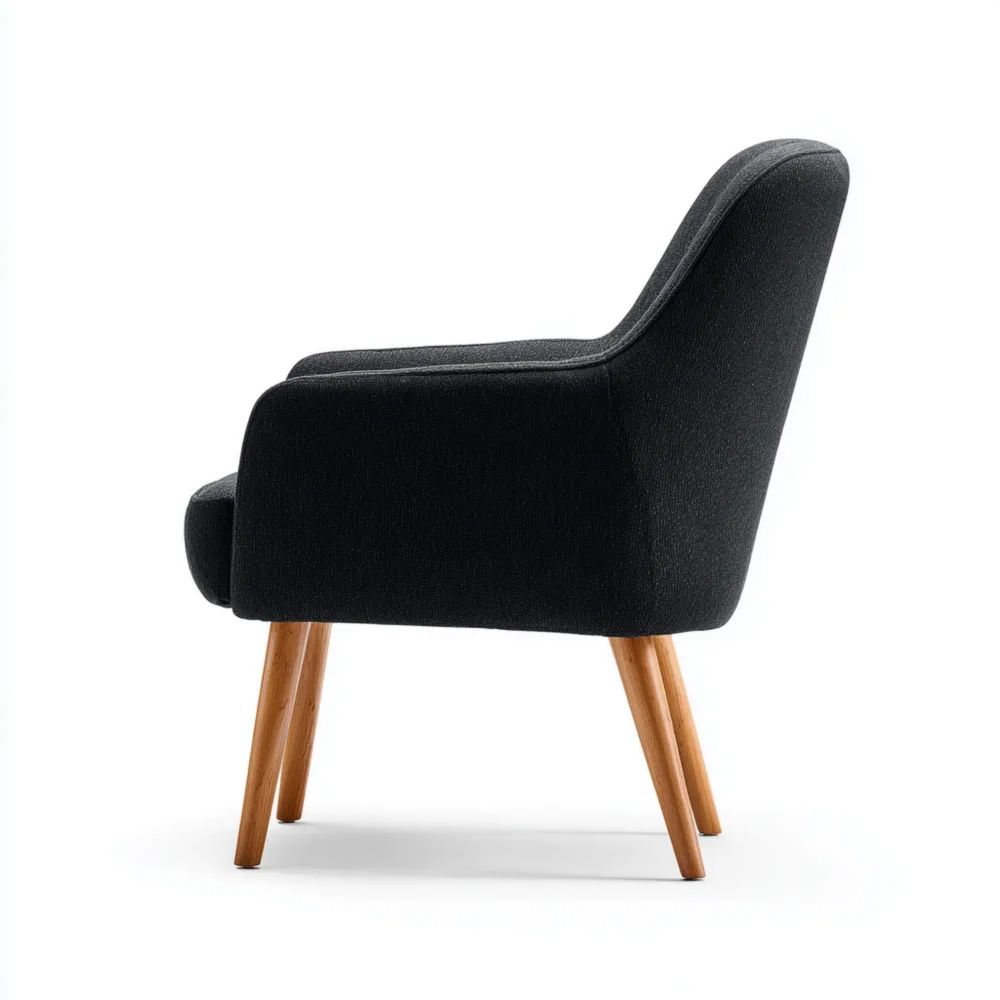 Sessel Stoffbezug 75x80x85 cm - Schwarz - Skandinavisches Design