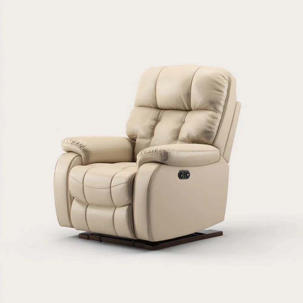 Relaxsessel Kunstleder Beige – Ergonomisches Design (85x90x105 cm)